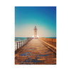 lighthouse-on-rock-poster-print-coastal-wall-art-nautical-decor-beach-house-decoration-seaside-wall-sunset-wall-decor