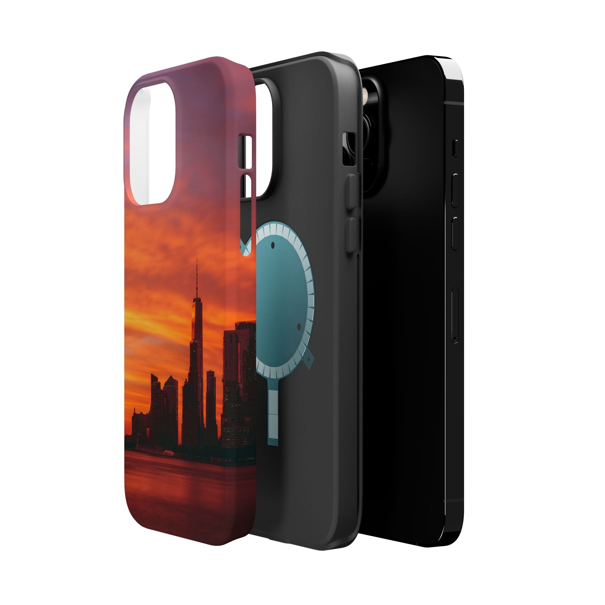 sunset-nyc-cityscape-magnetic-tough-case-durable-phone-protector-new-york-tough-case-gift-for-photographers-urban-aesthetic