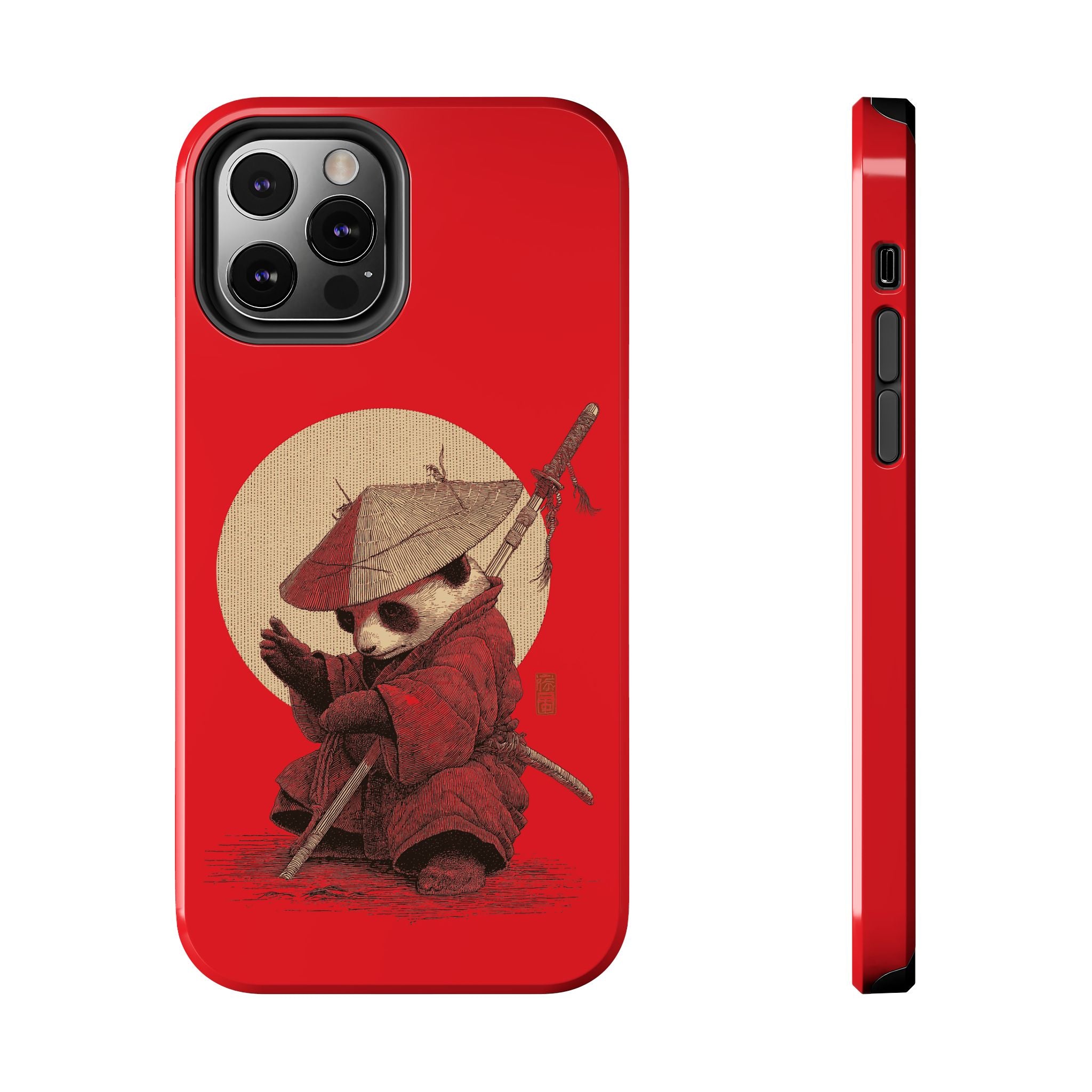 japanese-samurai-panda-iphone-tough-case-kawaii-animal-phone-cover-protective-phone-cover-japandi-art-iphone-case