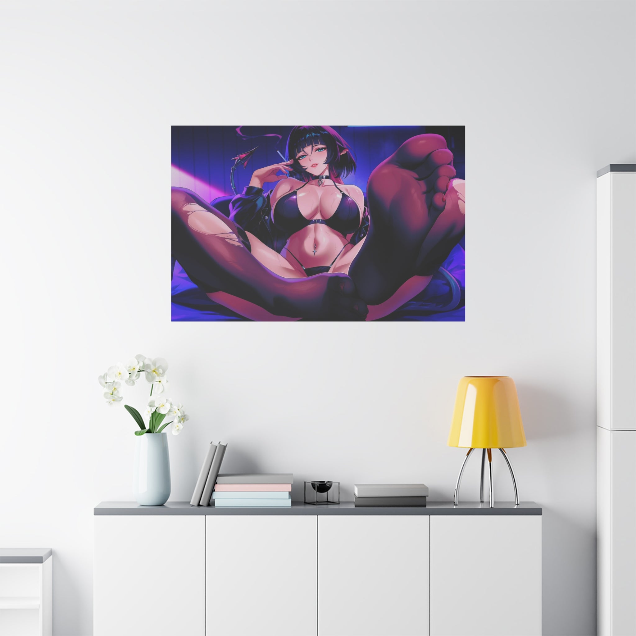 beautiful-sexy-anime-girl-canvas-print-matte-canvas-wall-art-anime-lover-foot-home-decor-anime-girl-poster