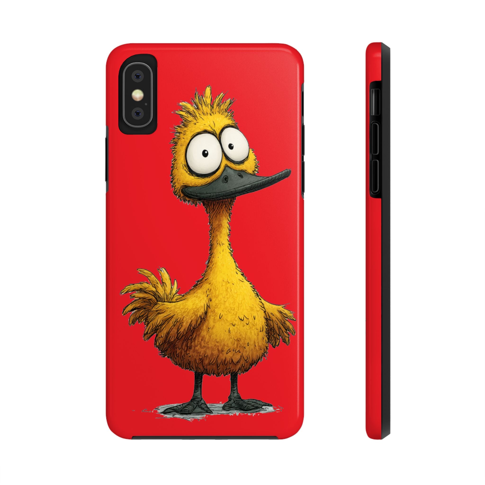 Quirky Funny Duck iPhone Tough Case - Kawaii Animal Phone Cover - Protective Phone Cover - Yellow iPhone Case