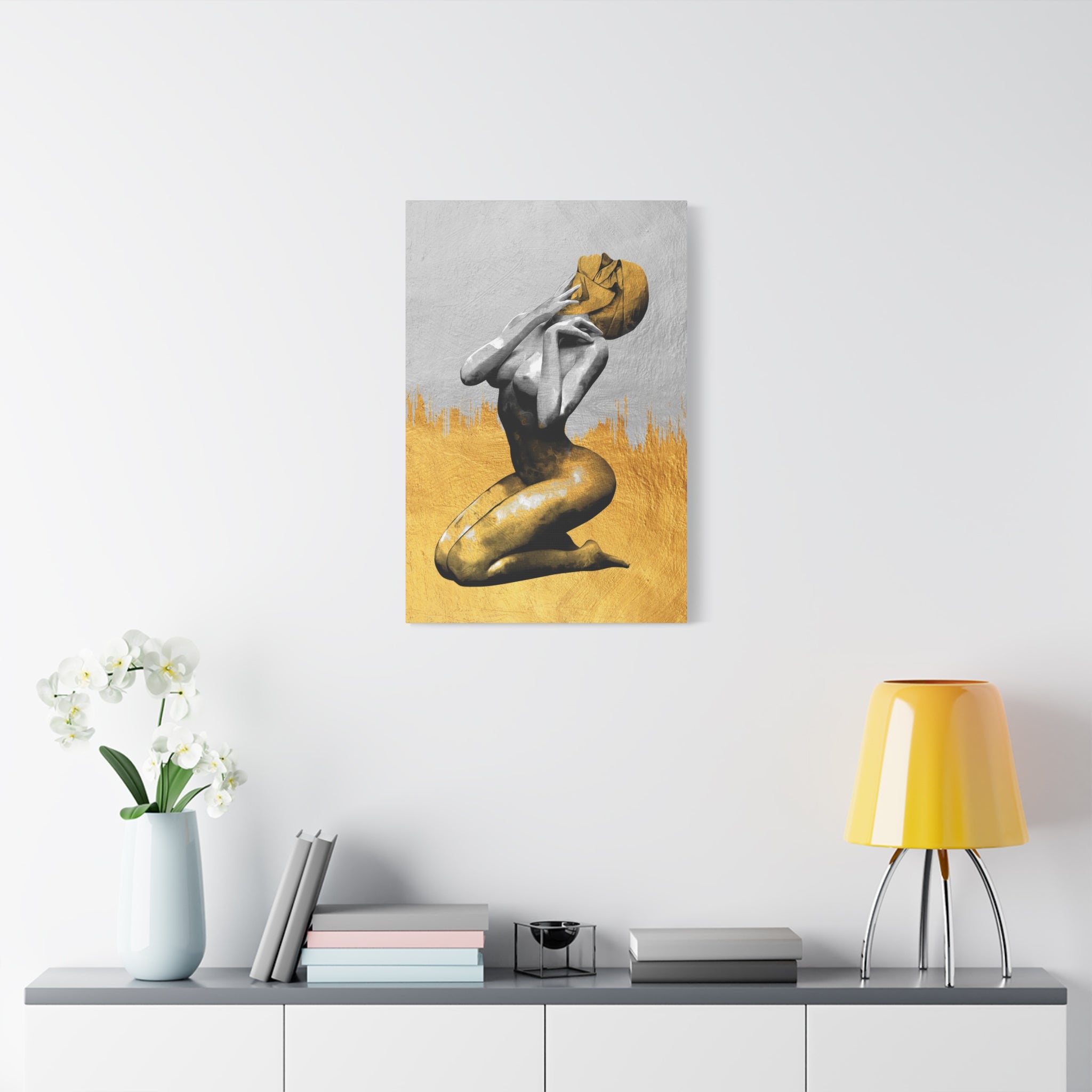 canvas-print-modern-art-nude-art-golden-decor-stretched-matte-canvas-wall-art-for-living-room-alternative-art-print-artwork