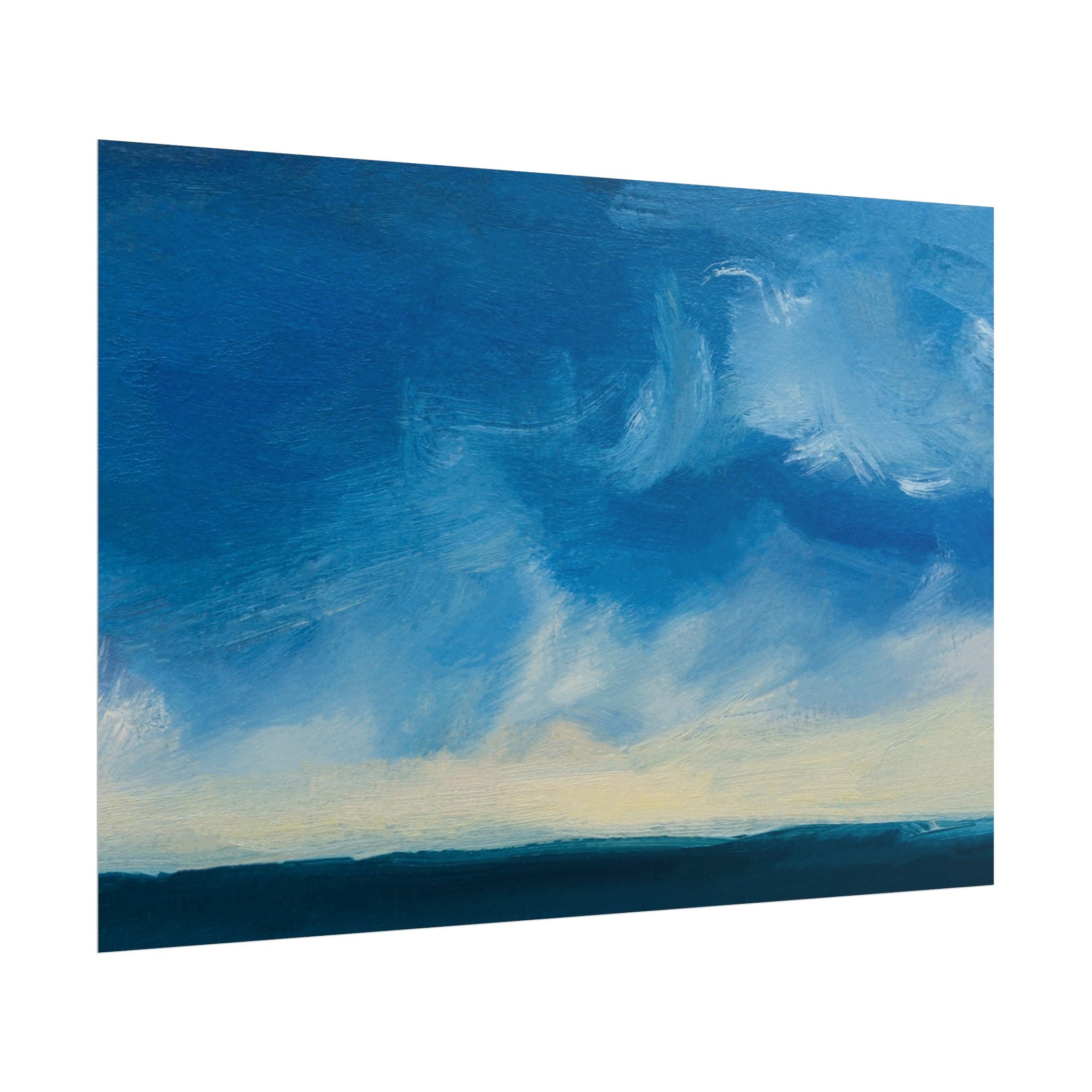 Blue Abstract Poster Print - Ocean and Sky, Home Decor, Office Wall Art, Gift for Art Lovers, Blue Room Decor, Abstract