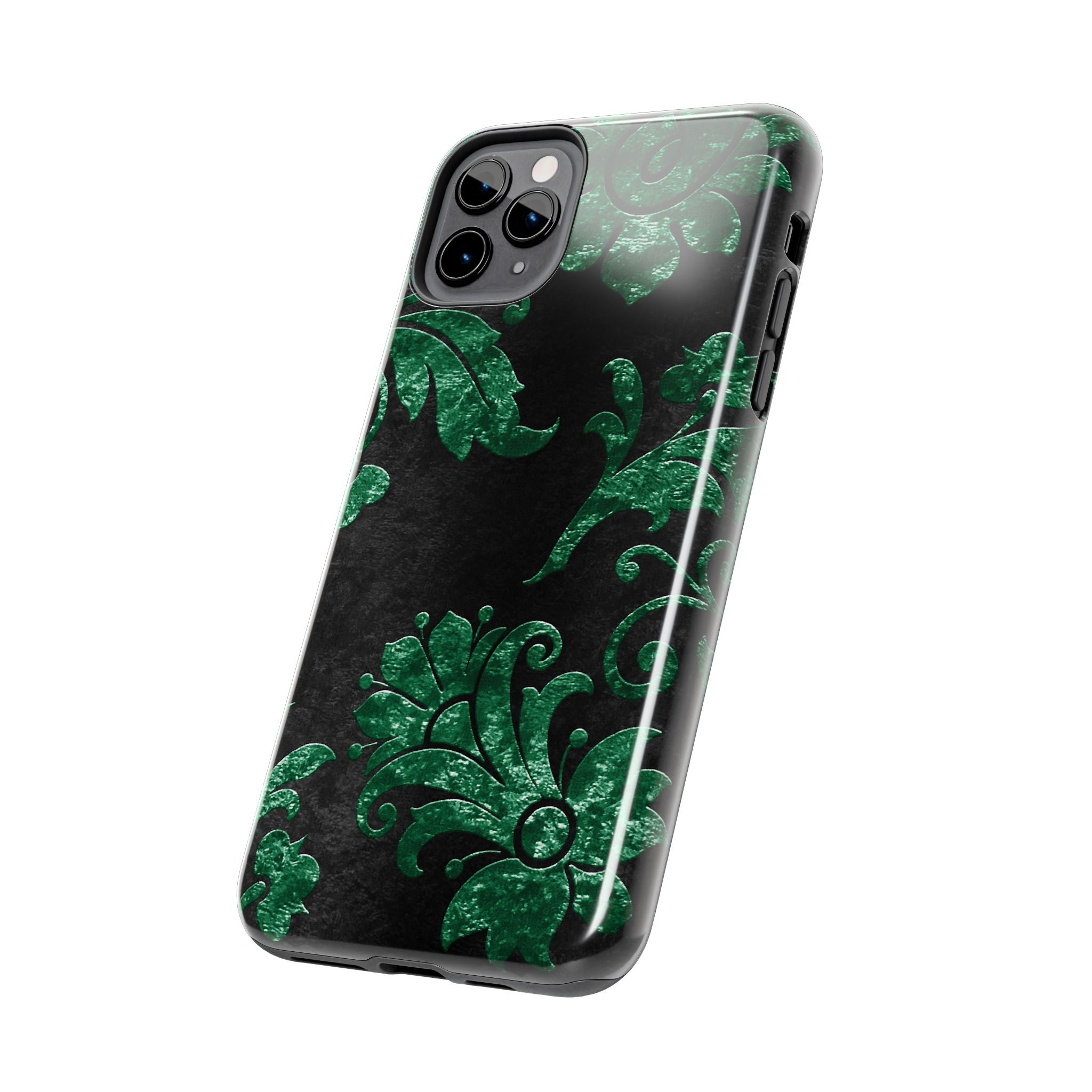 embossed-emerald-velvet-tough-iphone-case-protective-iphone-cover-heavy-duty-iphone-case-rugged-phone-case-durable-smartphone