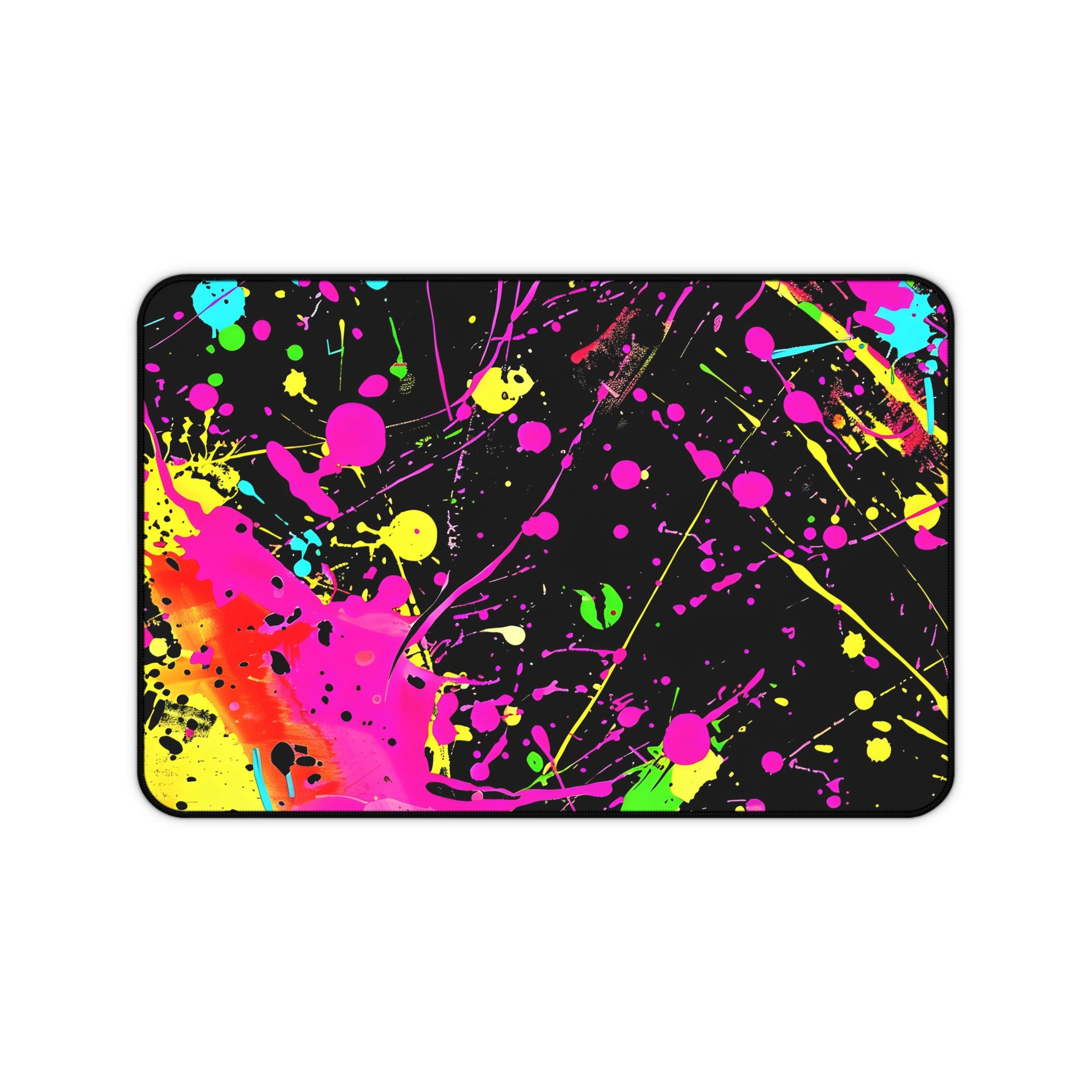 neon-abstract-paint-splatter-desk-mat-yellow-pink-large-gaming-mouse-pad-colorful-work-from-home-desk-accessory-desk-blotter