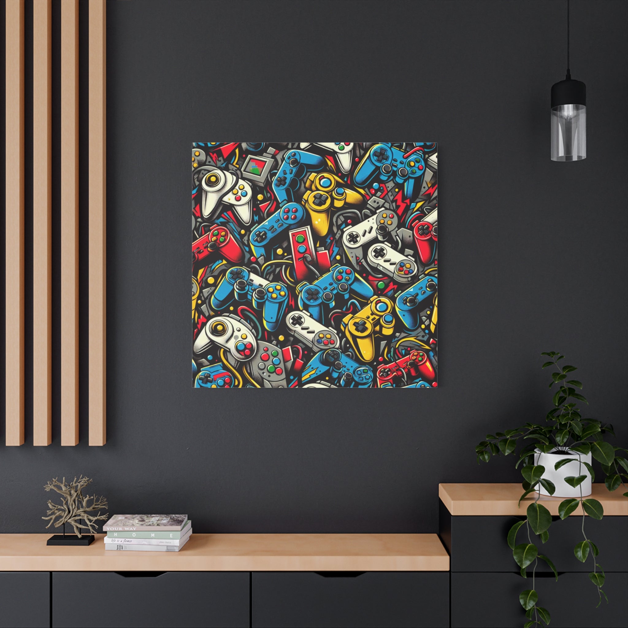 canvas-art-video-game-controller-graffiti-wall-decor-gamer-gift-teen-room-decor-boys-room-art-gaming-wall-print-man-cave-deco