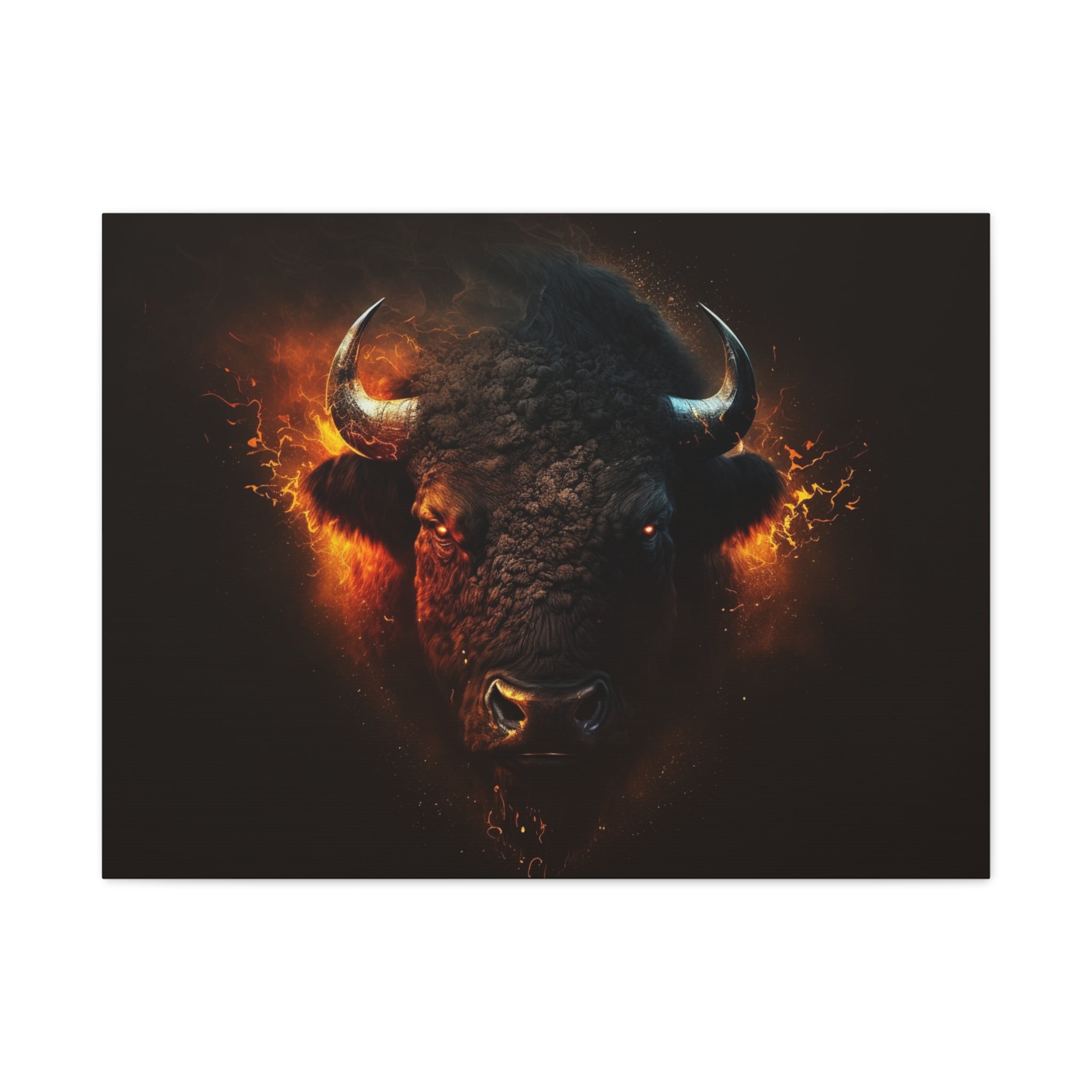 canvas-print-bison-art-wall-decor-buffalo-gift-wildlife-home-decoration-western-bison-painting-nature-lover-gift-farm-house-w