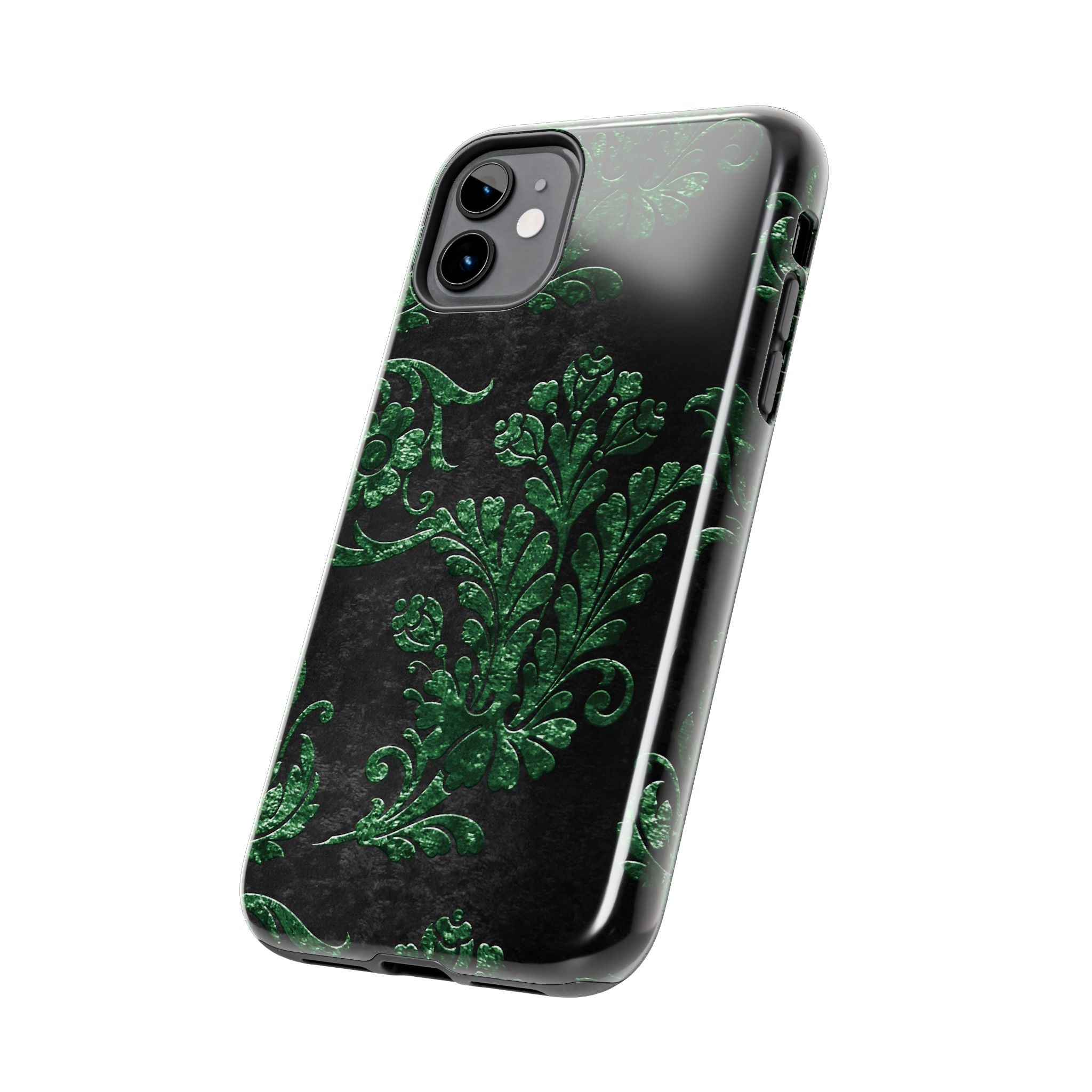 embossed-emerald-velvet-tough-iphone-case-protective-iphone-cover-heavy-duty-iphone-case-rugged-phone-case-durable-smartphone