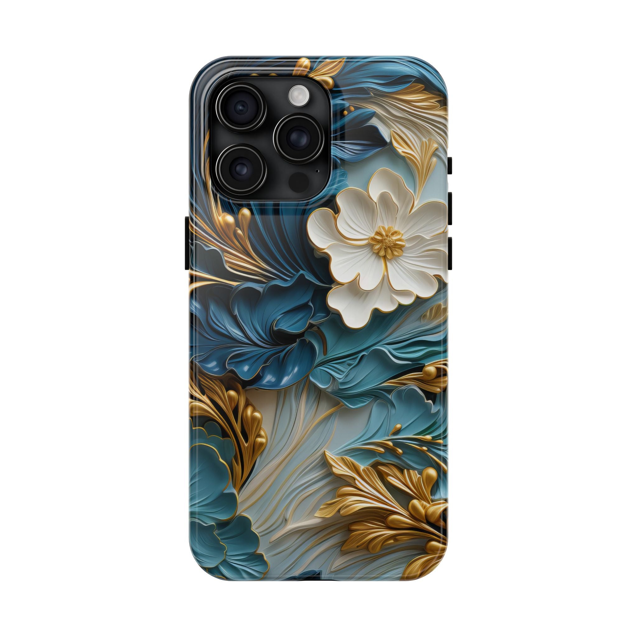 textured-art-nouveau-floral-tough-phone-case-cottagecore-iphone-case-unique-floral-phone-cover-vintage-style-iphone-case-prot