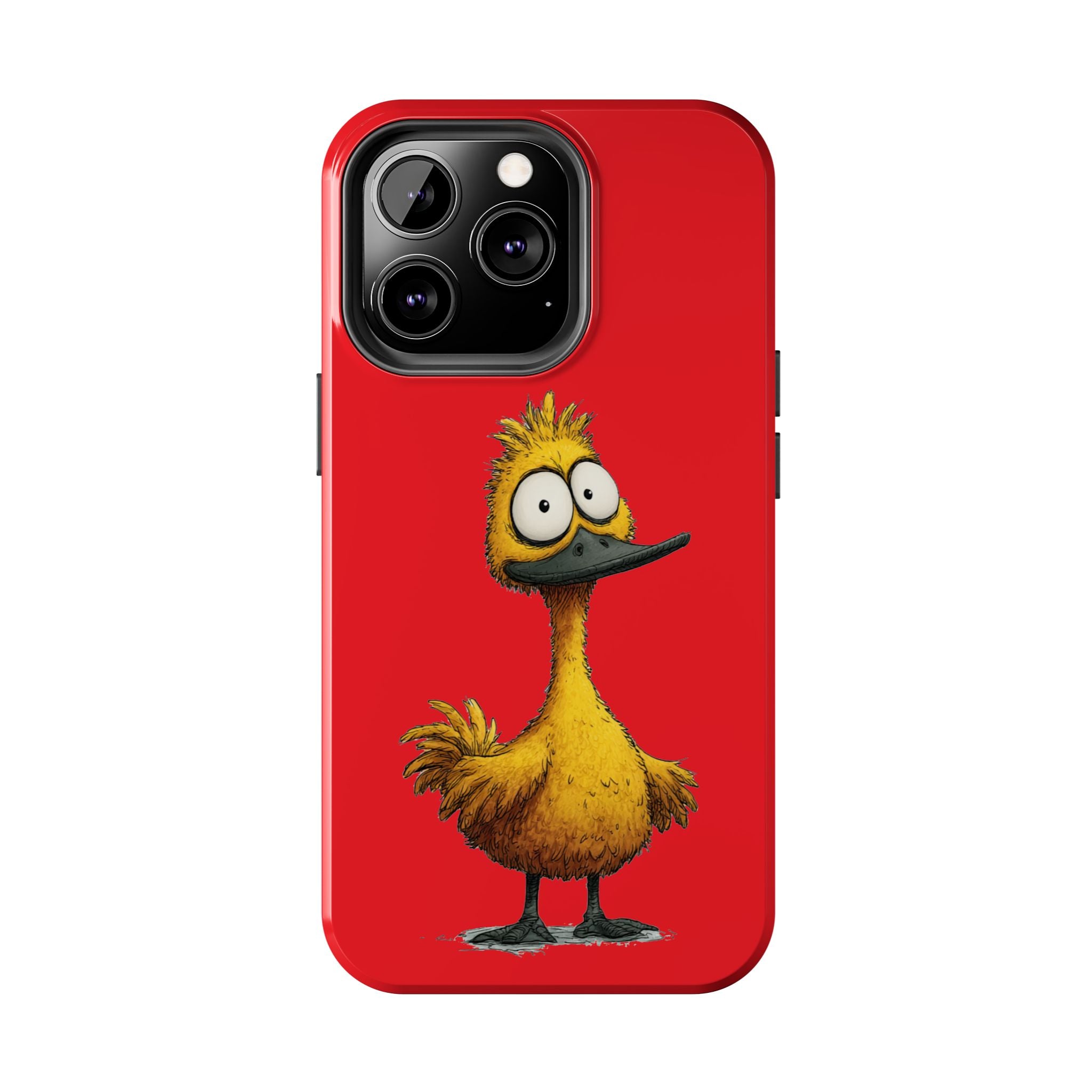 Quirky Funny Duck iPhone Tough Case - Kawaii Animal Phone Cover - Protective Phone Cover - Yellow iPhone Case