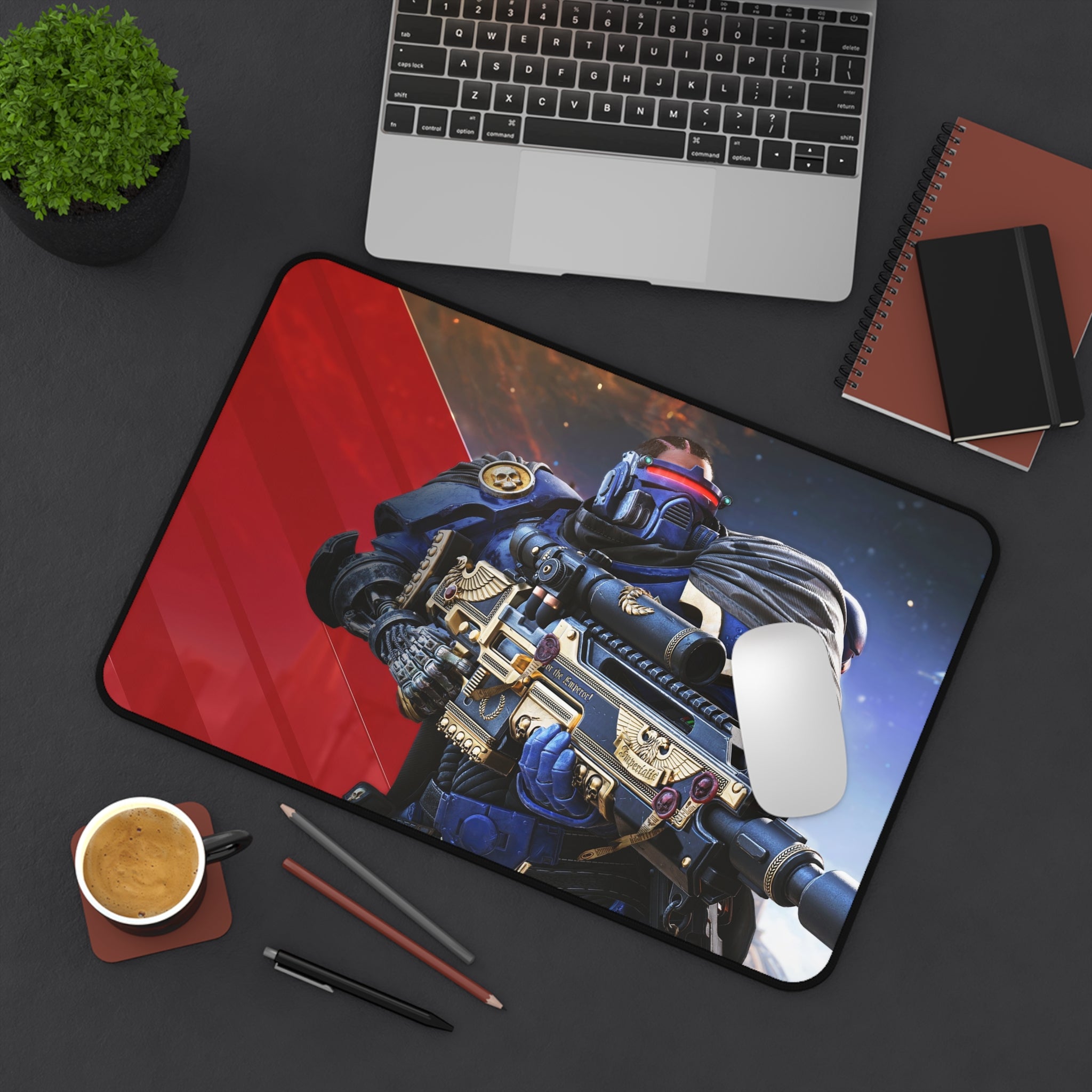 Warhammer 40k Space Marine 2 Tactical Sniper, Gaming Mouse Pad - XL Desk Mat & Extended Desk Pad for Wargaming, Gamer Gift
