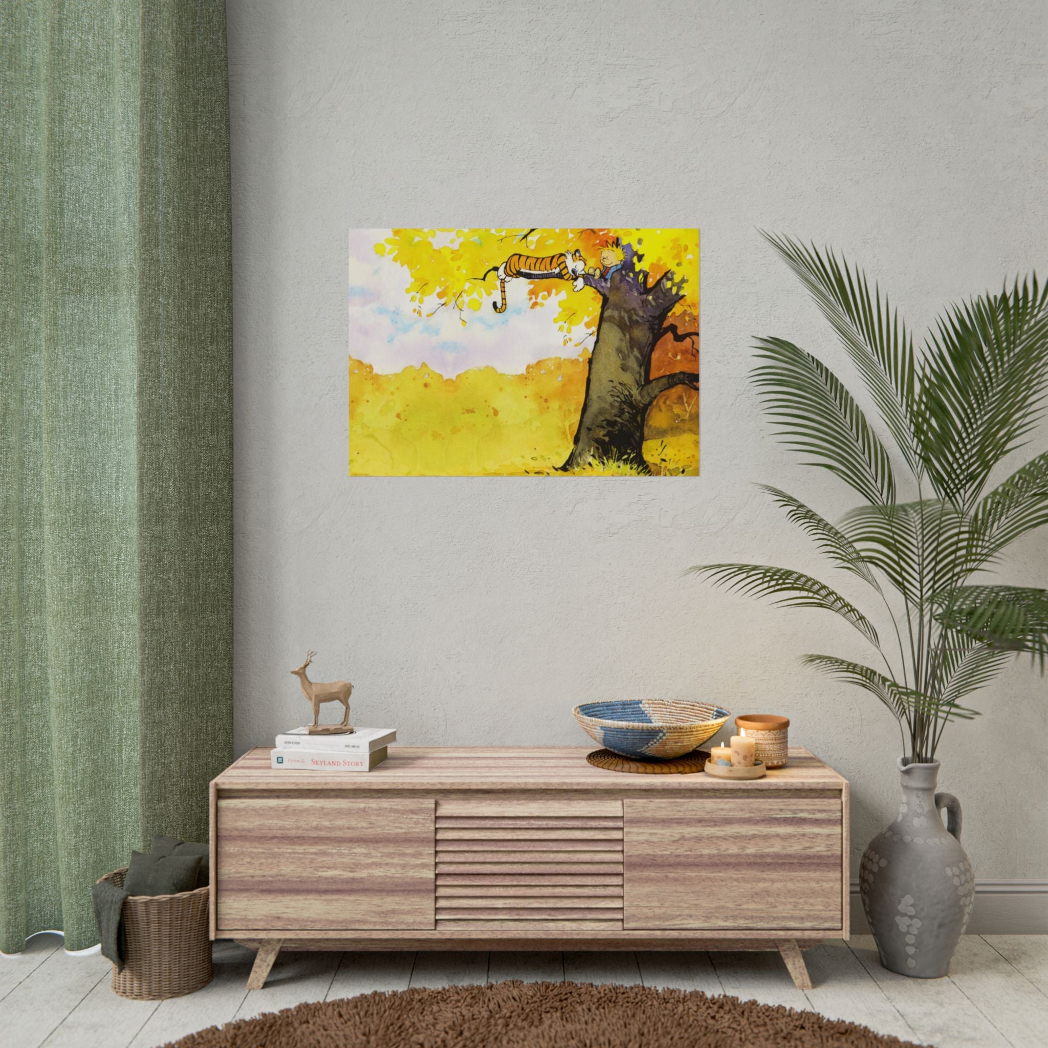 Calvin and Hobbes Poster Wall Art - Cartoon Wall Decor - Unique Birthday Gift for Fans - Timeless Comic Book Art