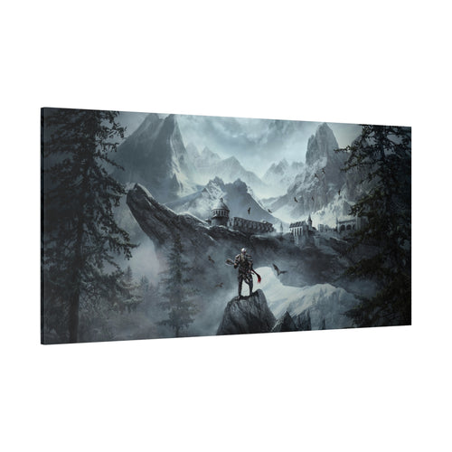 the-elder-scrolls-skyrim-canvas-wall-art-dragon-game-canvas-print-room-decor-viking-warrior-gaming-wall-art-sk