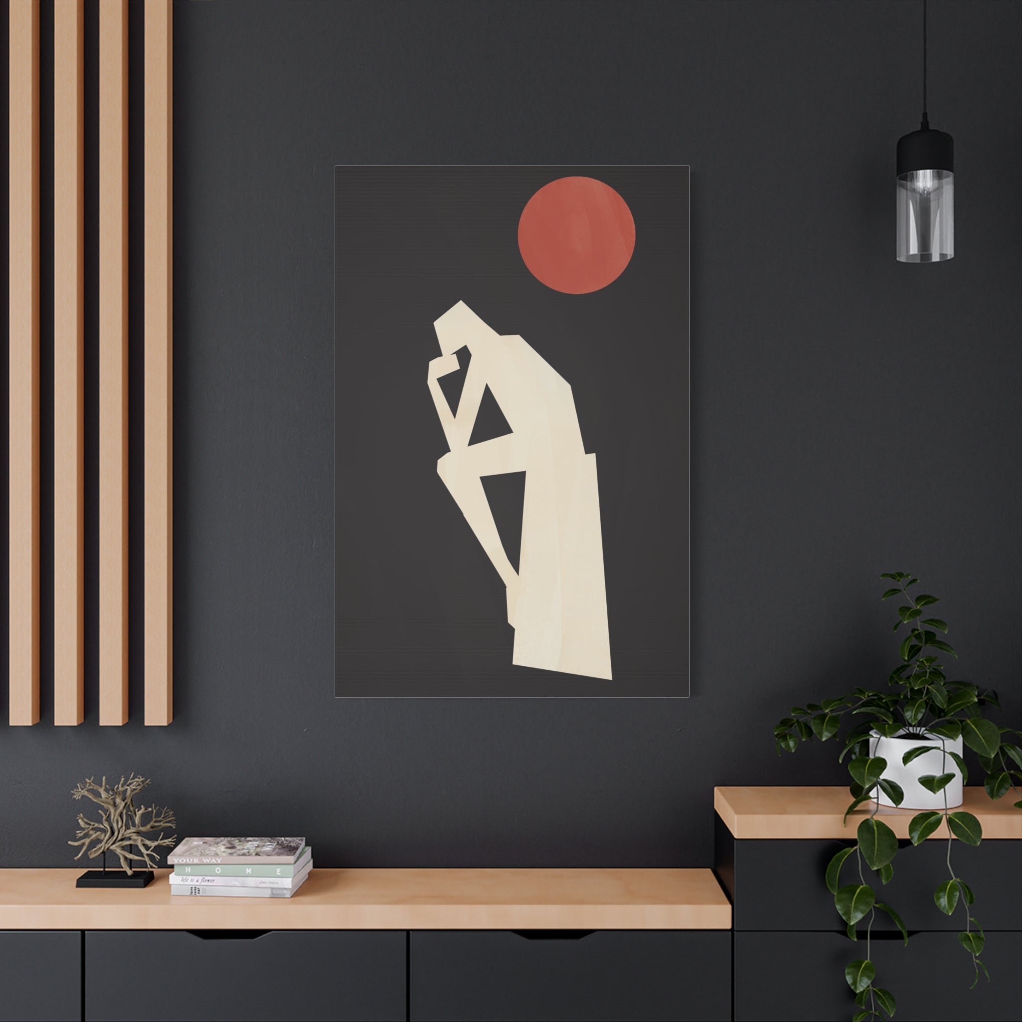 canvas-print-rodin-sculpture-the-thinker-illustration-art-lover-living-room-decor-wall-art-stretched-matte-canvas-gift-home-d
