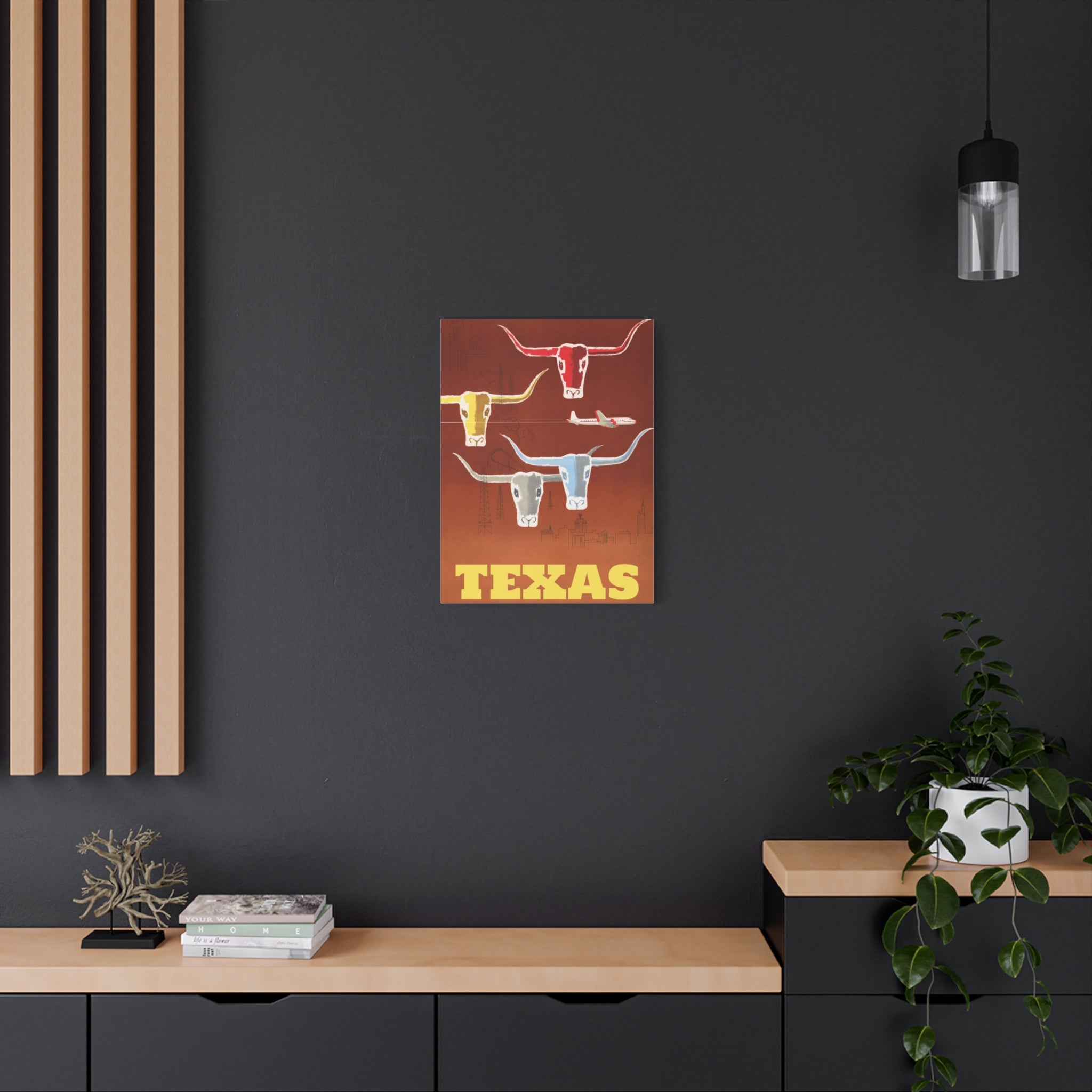 canvas-print-texas-travel-wall-art-texas-decor-longhorn-skull-matte-stretched-artwork-texas-gift-lone-star-state-souvenir
