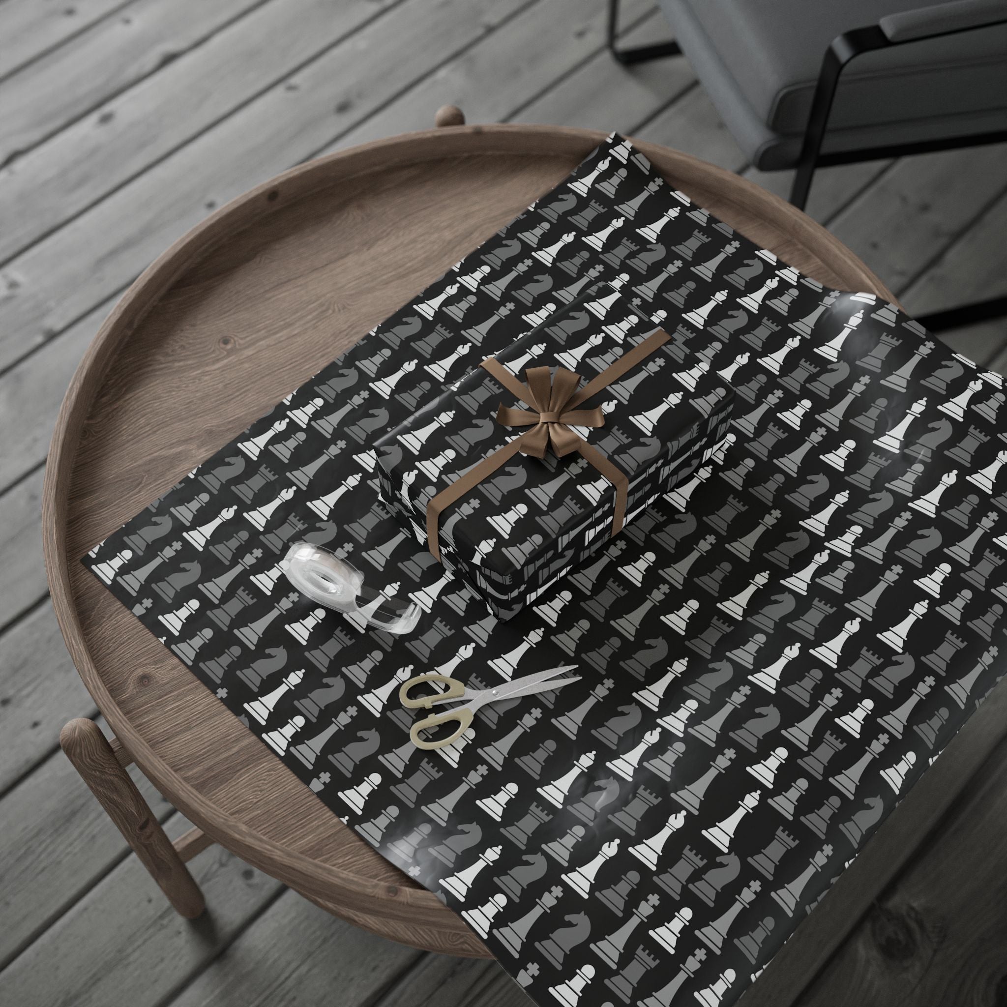 chess-gift-wrapping-papers-black-and-white-wrapping-roll-unique-holiday-present-wrap-game-lover-party-supplies-decorative-pap