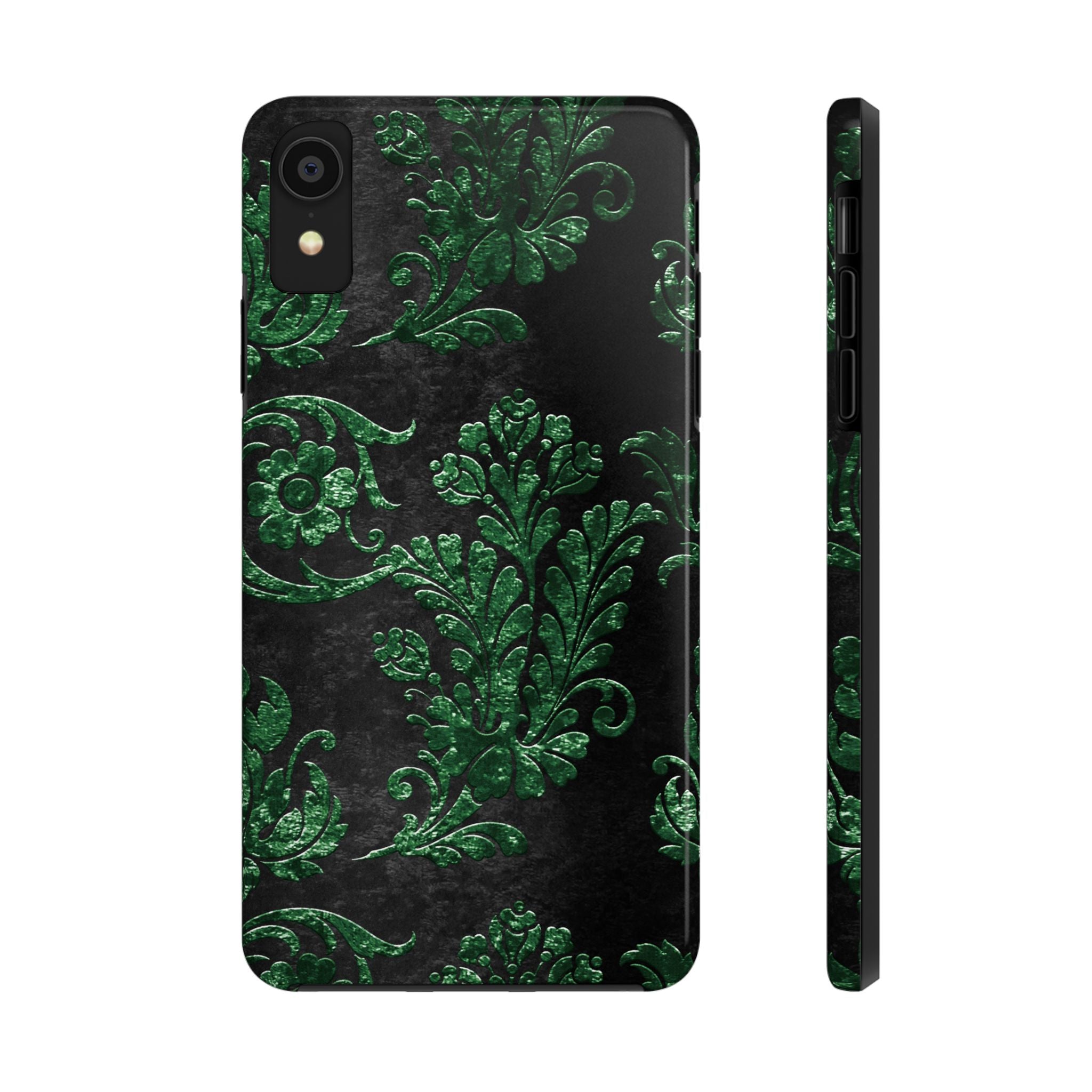embossed-emerald-velvet-tough-iphone-case-protective-iphone-cover-heavy-duty-iphone-case-rugged-phone-case-durable-smartphone