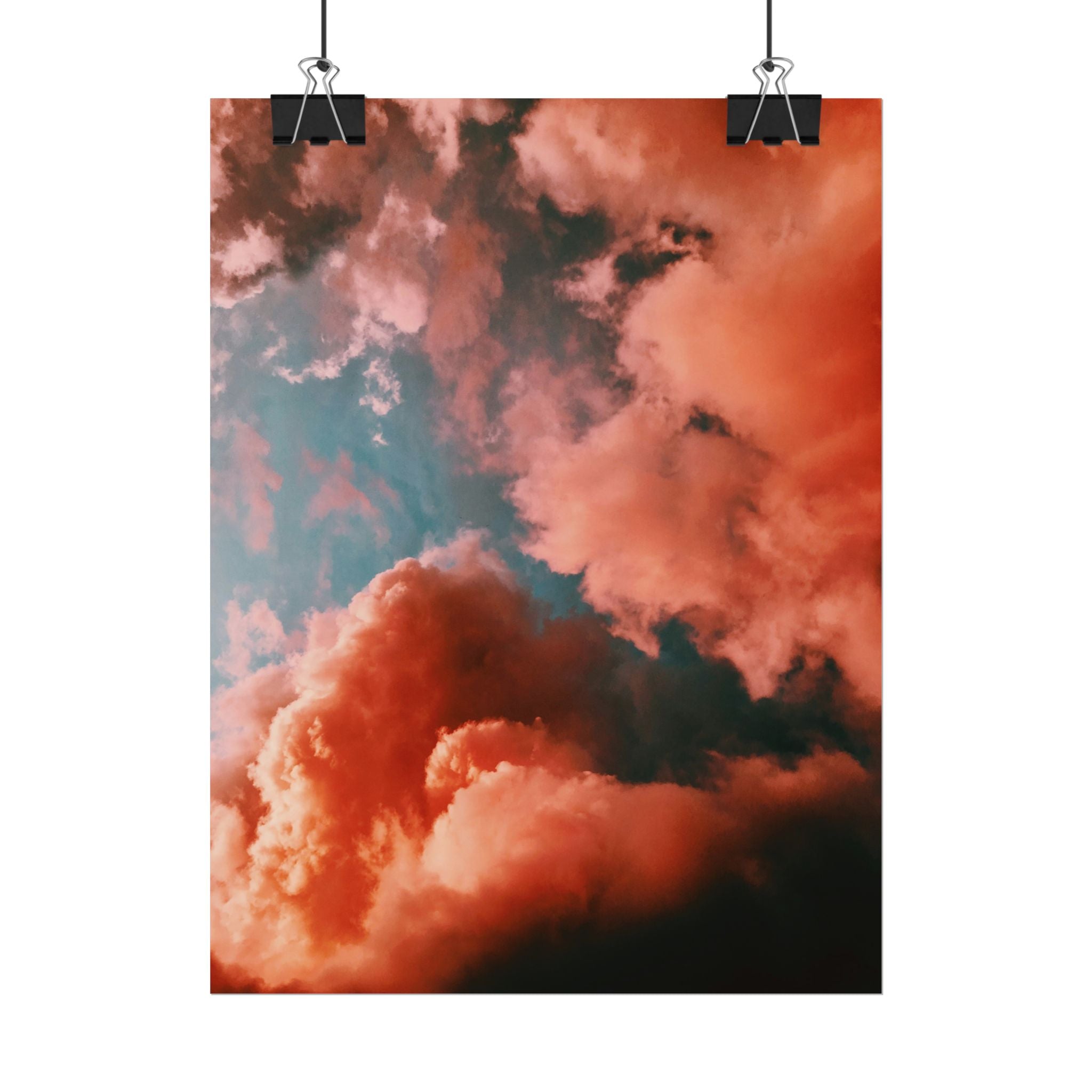 pinkish-cloud-sunset-poster-print-pink-wall-art-sunset-artwork-home-wall-decor-room-decoration-wall-hanging