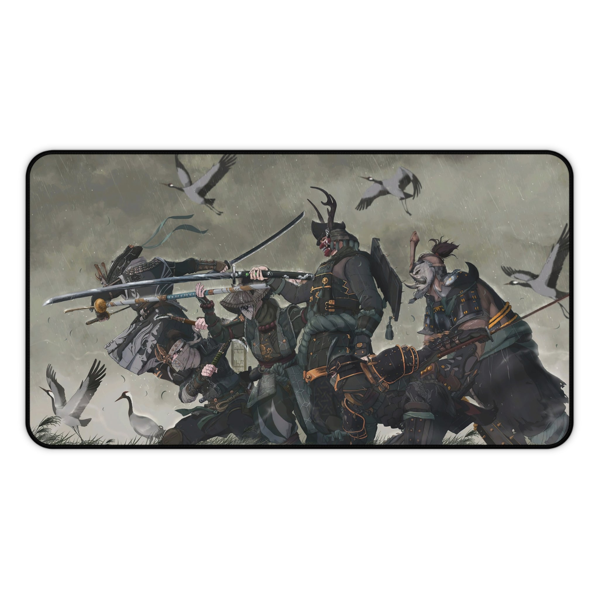 fantasy-samurai-warrior-mouse-pad-japanese-katana-samurai-warrior-with-armor-desk-mat-japanese-anime-samurai-desk-pad
