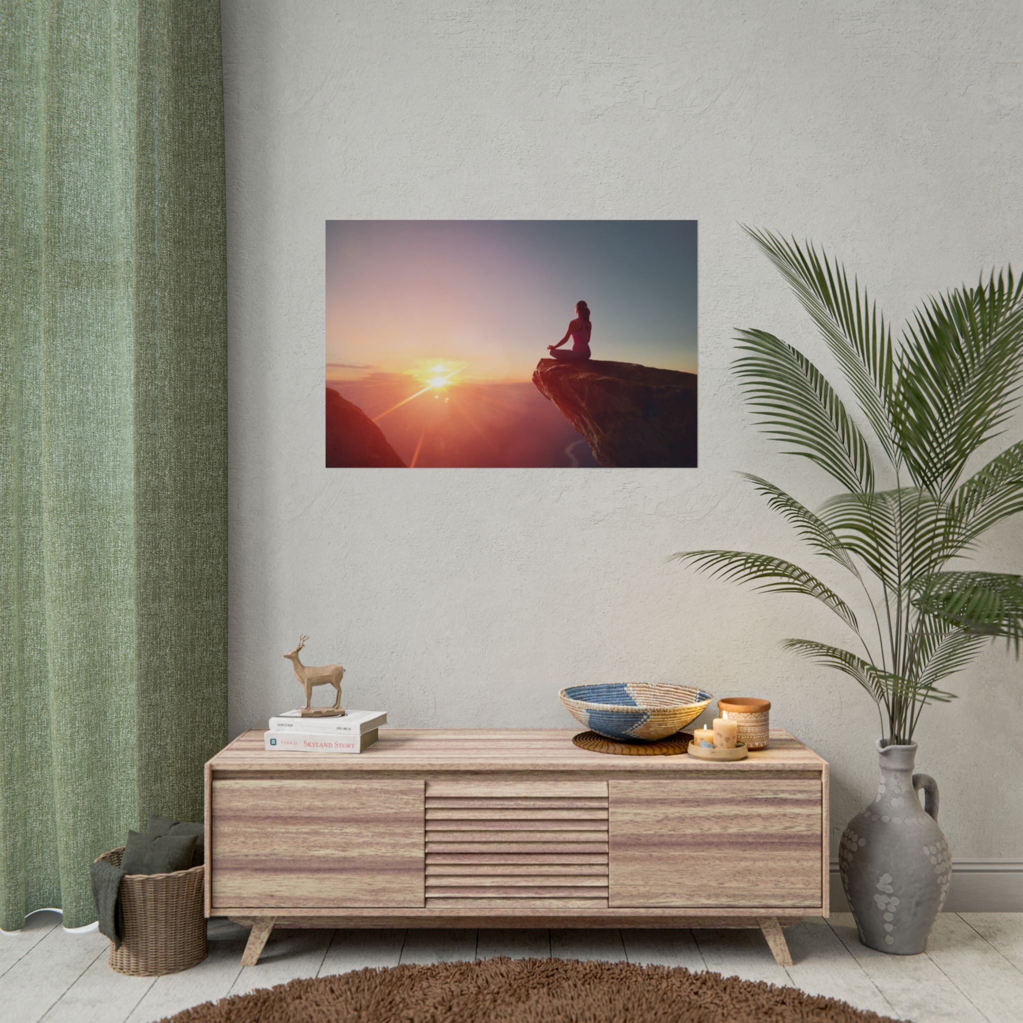 sunset-meditation-poster-yoga-wall-decor-mindfulness-poster-art-print-spiritual-gift-serene-home-decor-rolled-posters