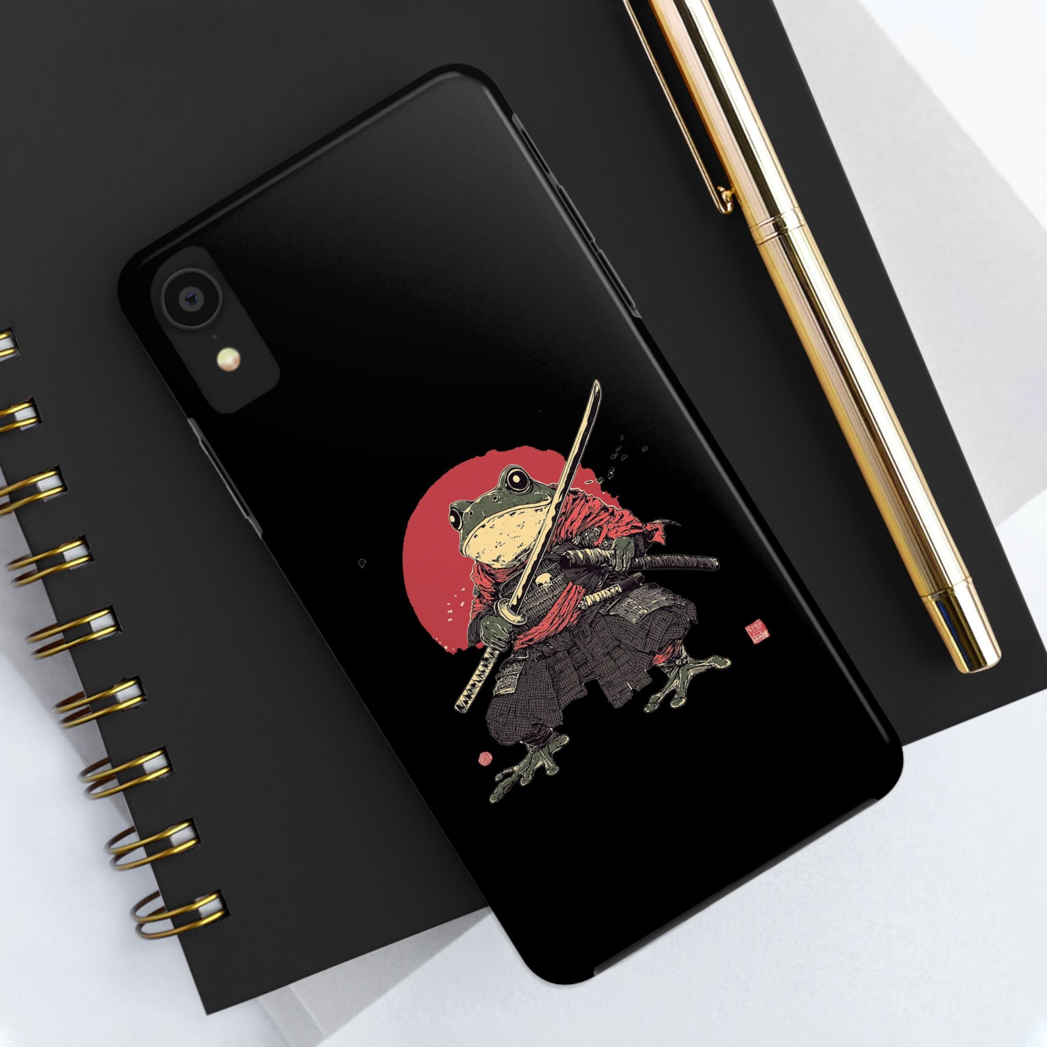 retro-vintage-ninja-frog-iphone-tough-case-red-sun-japanese-samurai-frog-design-ninja-warrior-black-iphone-hard-cover-1