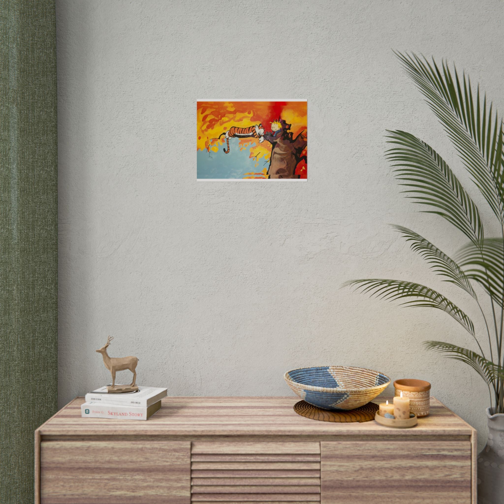 Calvin and Hobbes Art Poster - Nostalgic Cartoon Wall Decor - Unique Birthday Gift for Fans - Timeless Comic Book Design