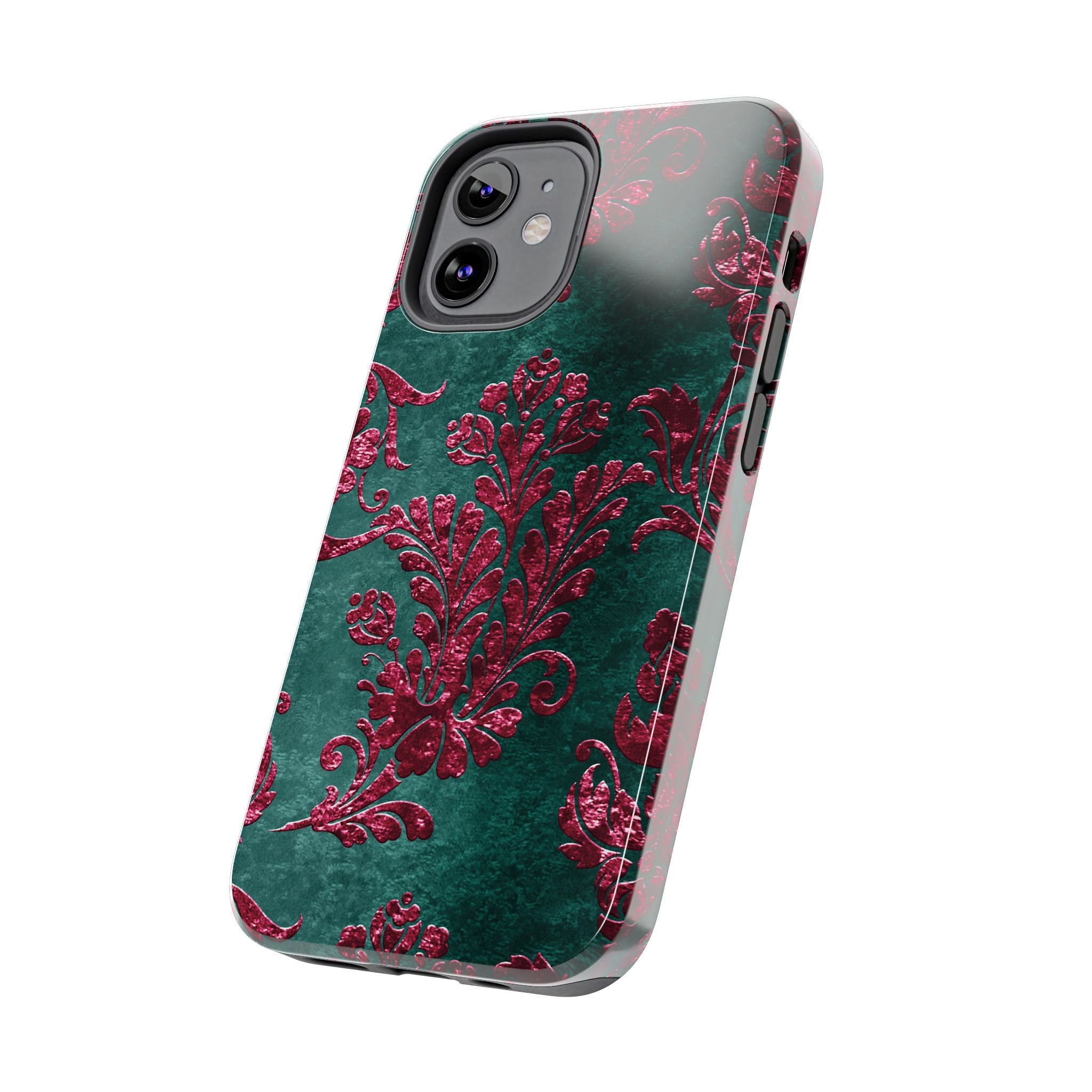 embossed-burgundy-velvet-tough-iphone-case-protective-iphone-cover-heavy-duty-iphone-case-rugged-phone-case-durable-smartphon