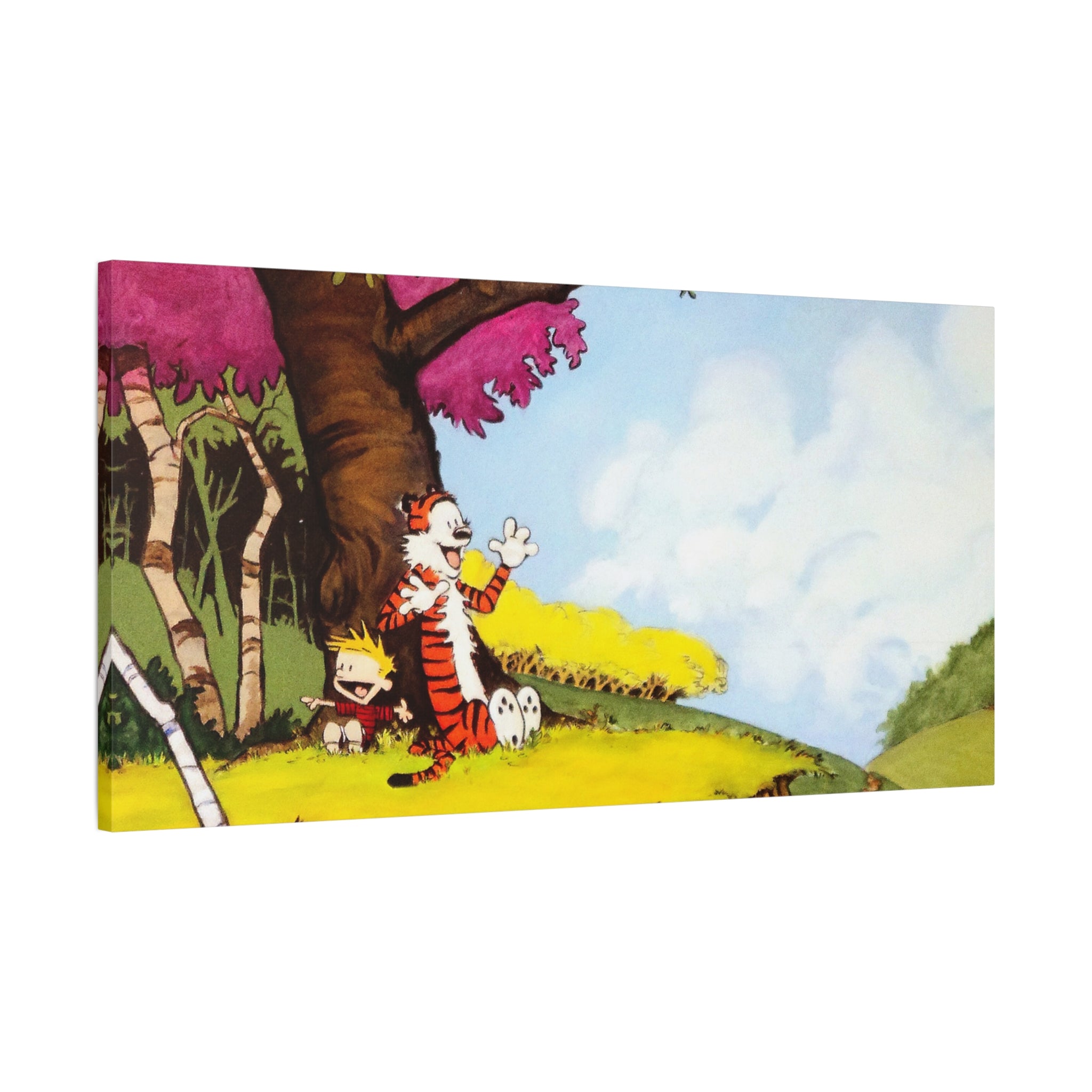 Calvin and Hobbes Canvas Wall Art - Nostalgic Comic Strip Poster for Kids Room & Nursery Room Decor - Adventure Theme Print