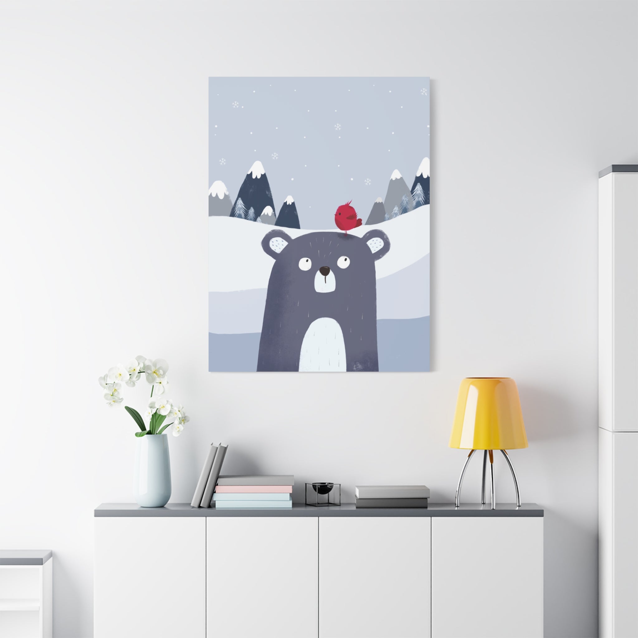 canvas-wall-art-cute-bear-nursery-decor-baby-bear-print-stretched-canvas-nursery-art-cute-bear-decoration-baby-nursery-cute-a