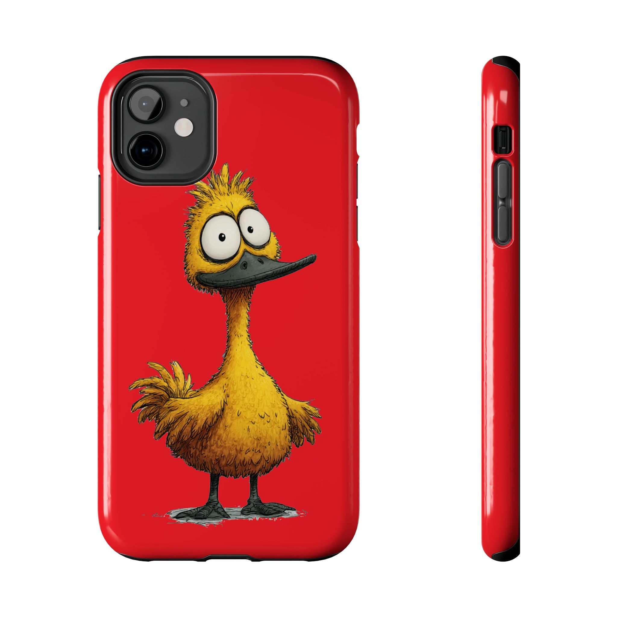 Quirky Funny Duck iPhone Tough Case - Kawaii Animal Phone Cover - Protective Phone Cover - Yellow iPhone Case