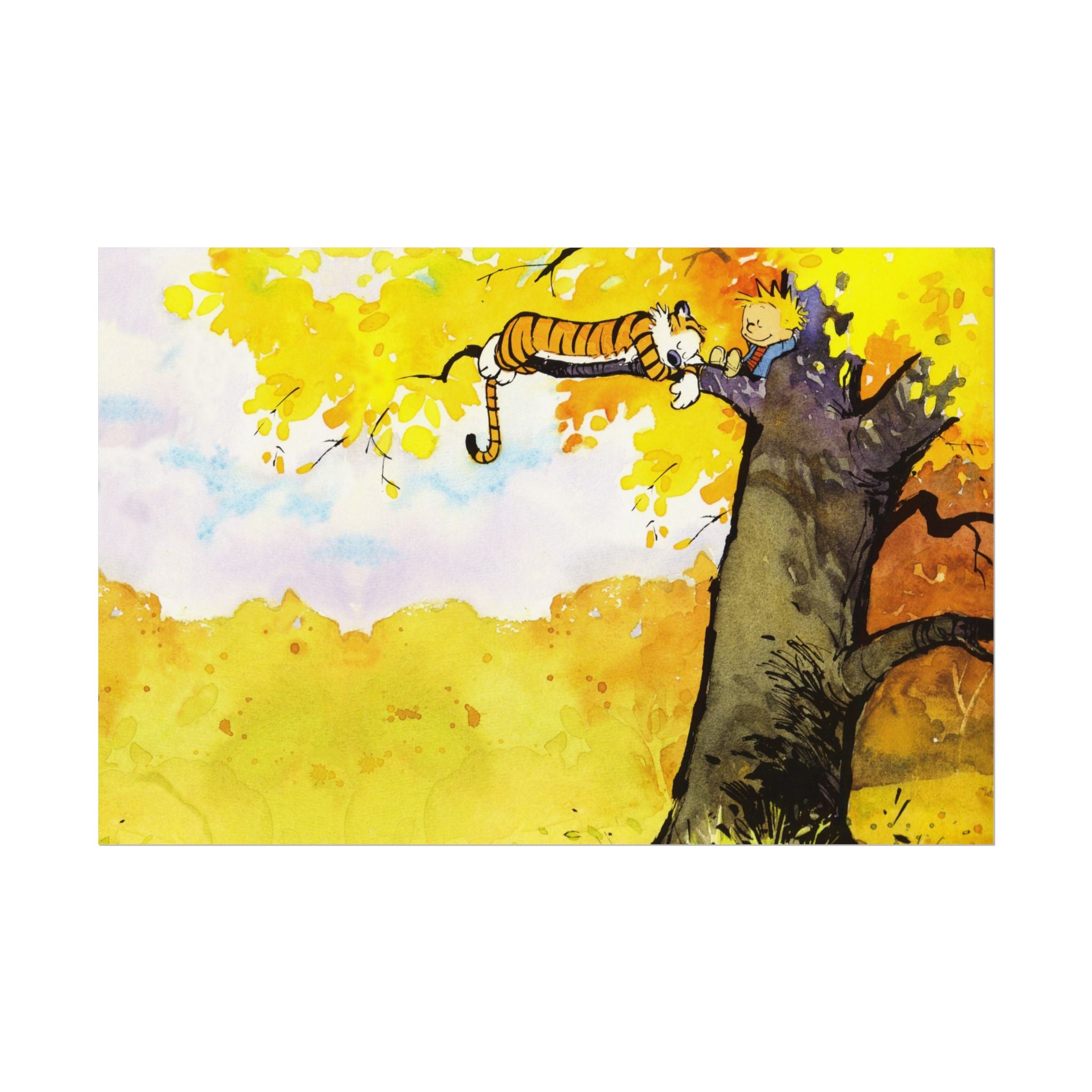 Calvin and Hobbes Poster Wall Art - Cartoon Wall Decor - Unique Birthday Gift for Fans - Timeless Comic Book Art