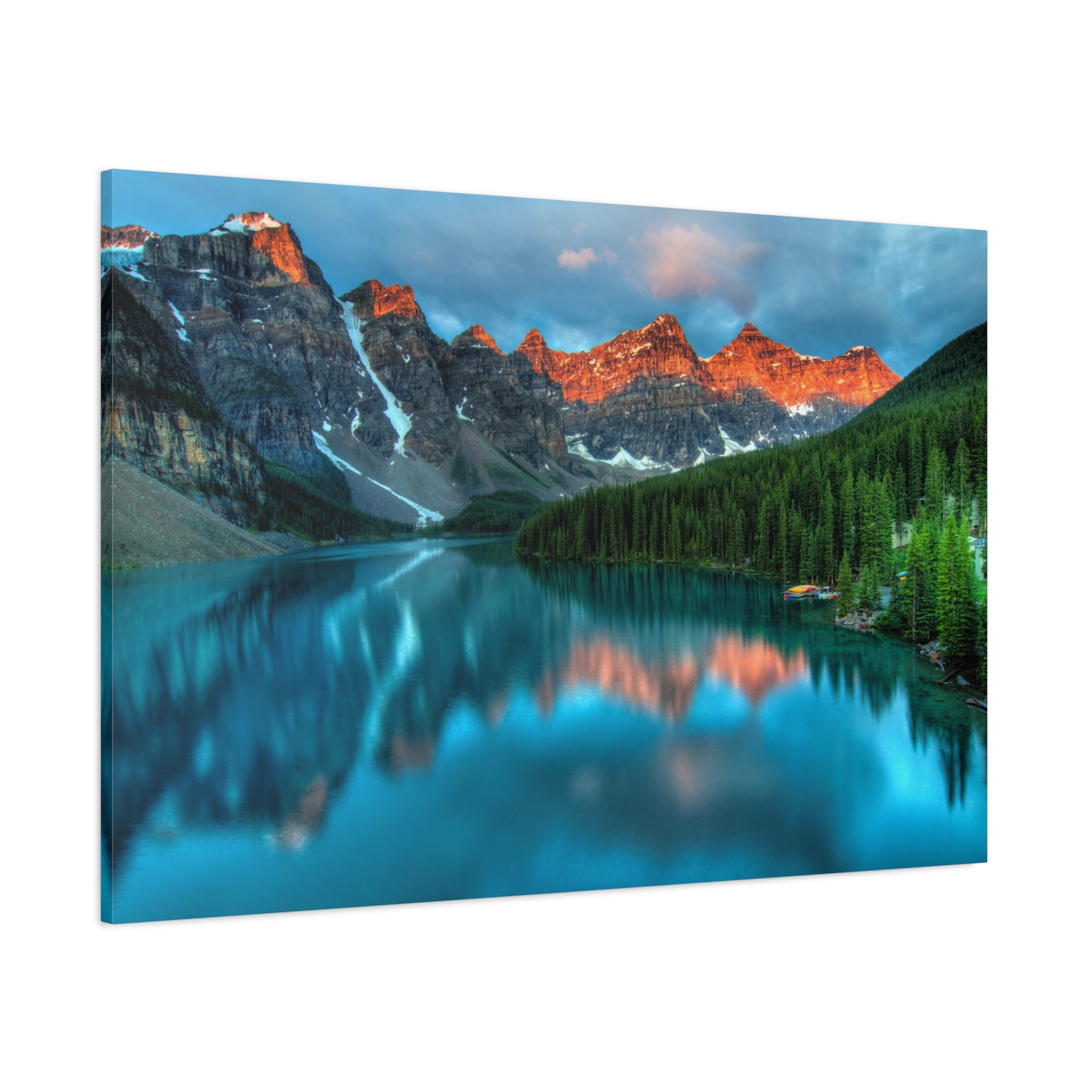 canvas-wall-art-mountain-sunrise-print-canadian-landscape-decor-matte-stretched-forest-scenery-nature-poster-home-office