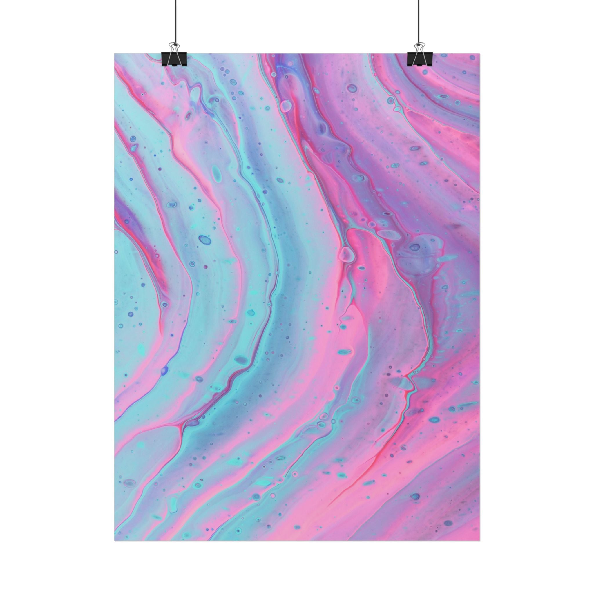 Blue Pink Abstract Minimalist Poster Print, Blue Pink Decor, Pink Blue Canvas Wall Art, Modern Home Decor, Living Room Wall Art