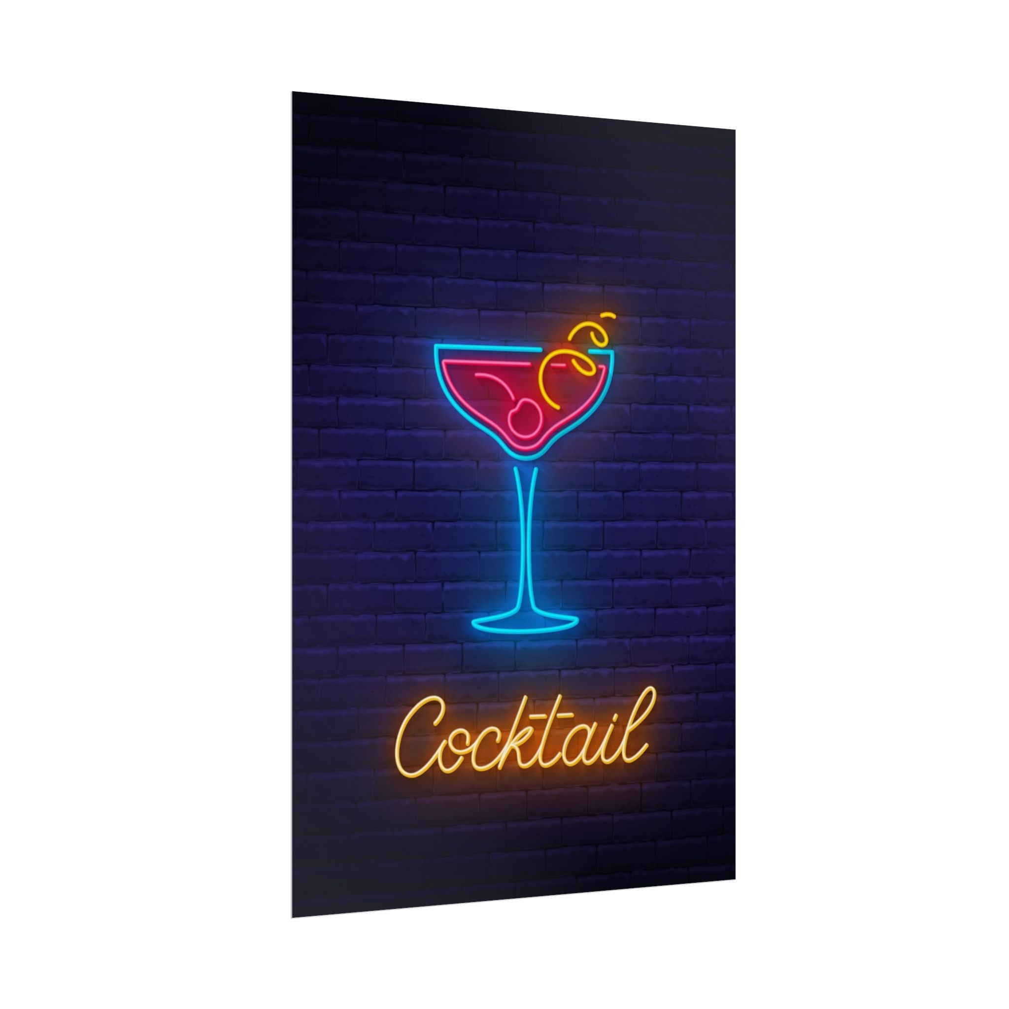 cocktail-neon-martini-poster-wall-art-decor-large-poster-artwork-cocktail-print-bar-decor-kitchen-wall-art