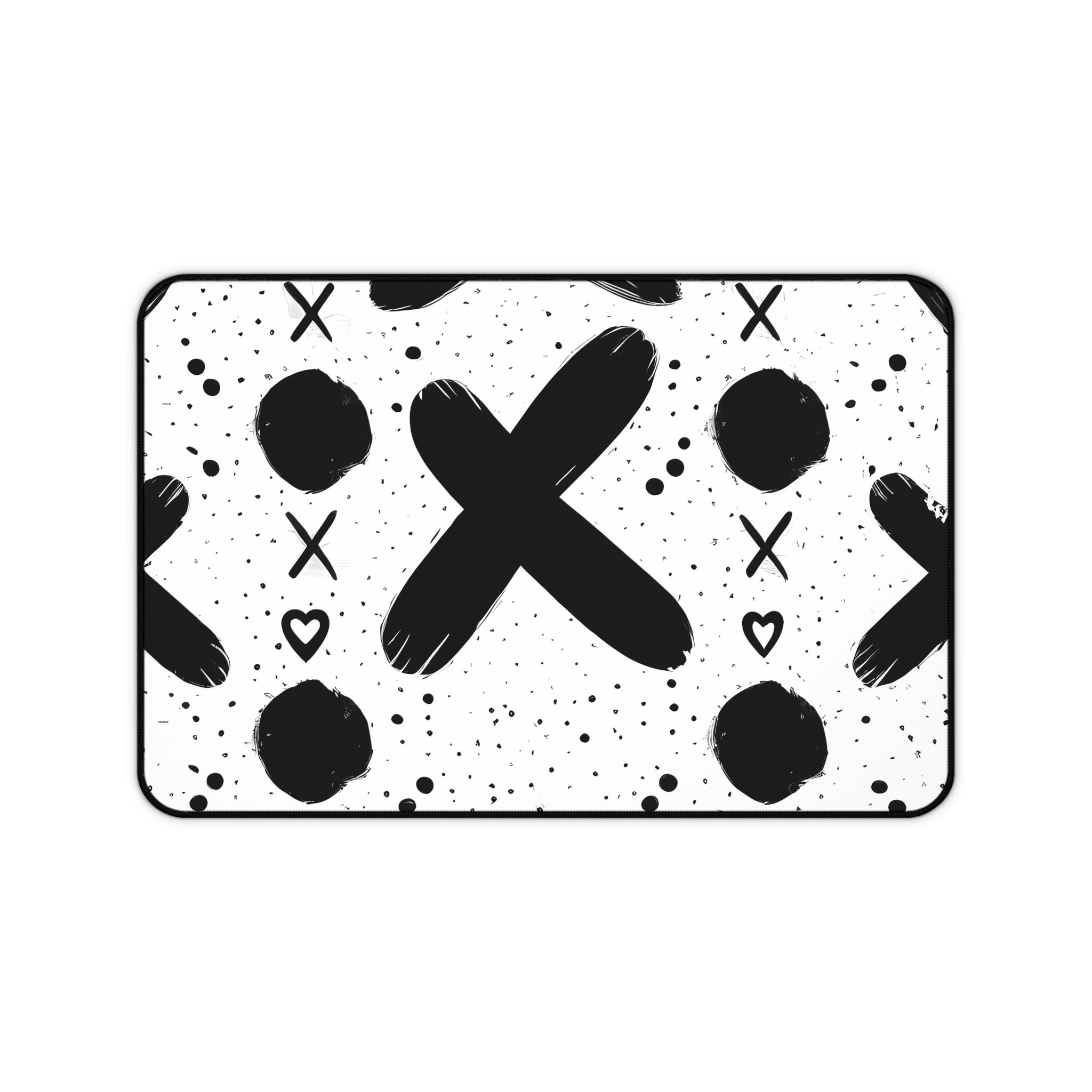 xo-monochrome-mouse-pad-black-and-white-face-desk-mat-sleek-black-and-white-desk-pad-modern-minimalist-mouse-pad