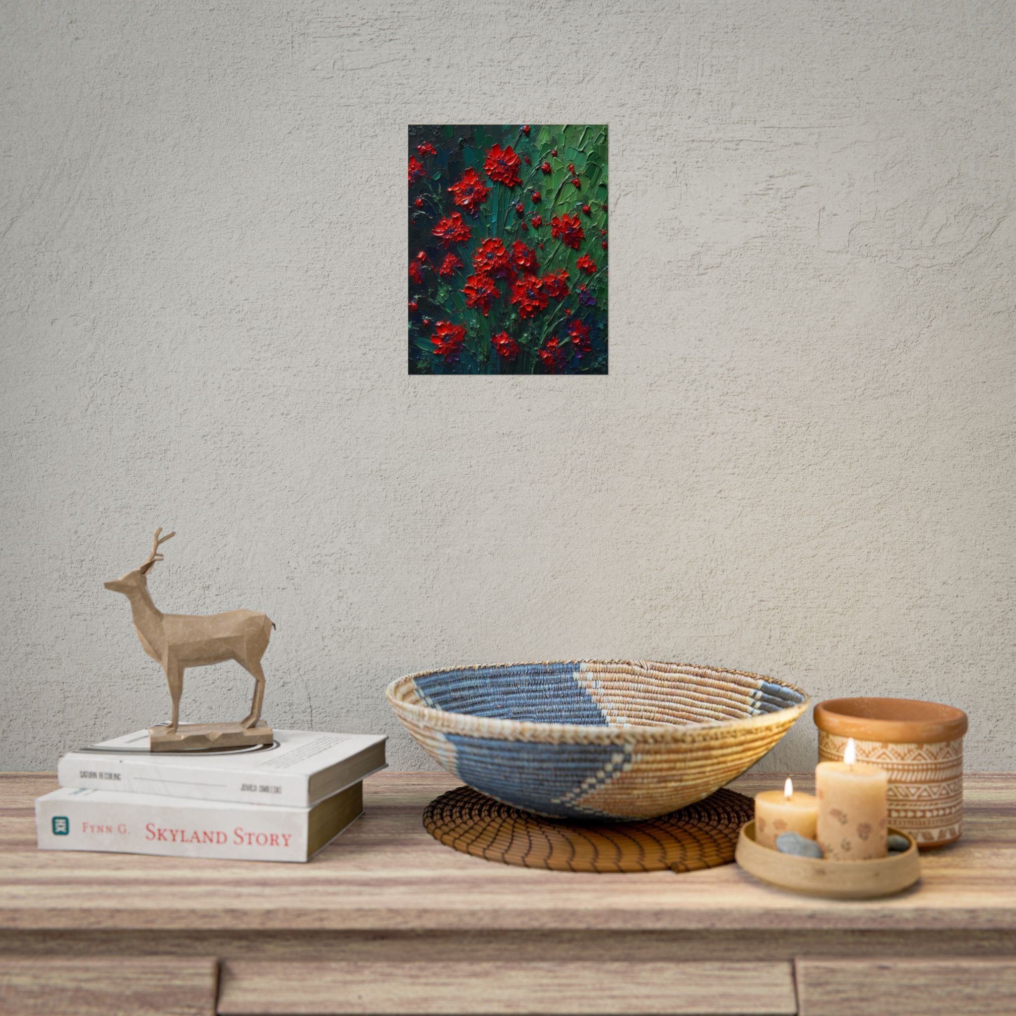 red-wildflowers-poster-print-impasto-oil-painting-look-stretched-wall-art-home-decor-floral-print-gift-for-nature-lover