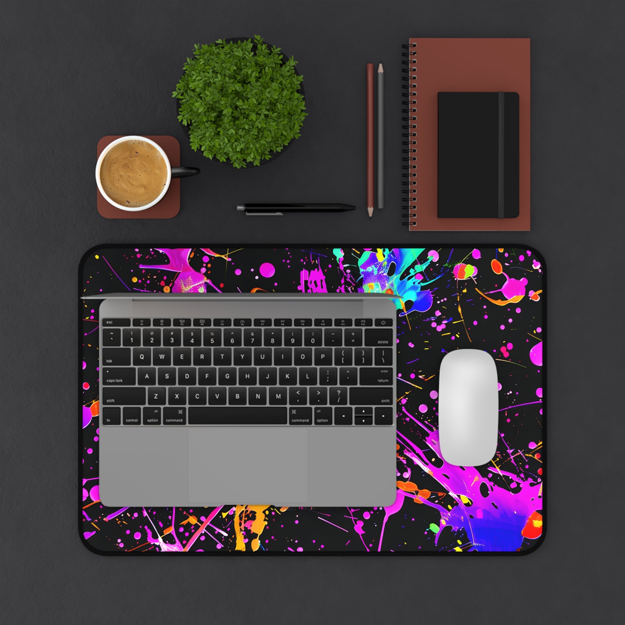 neon-abstract-paint-splatter-desk-mat-blue-pink-large-gaming-mouse-pad-colorful-work-from-home-desk-accessory-desk-blotter