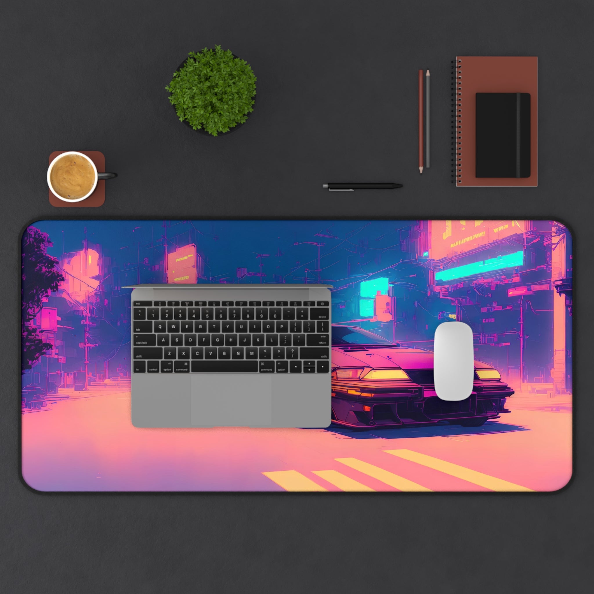 sports-car-sci-fi-city-vaporwave-mouse-pad-retrowave-city-desk-mat-neon-synthwave-desk-pad-vaporwave-neon-colors