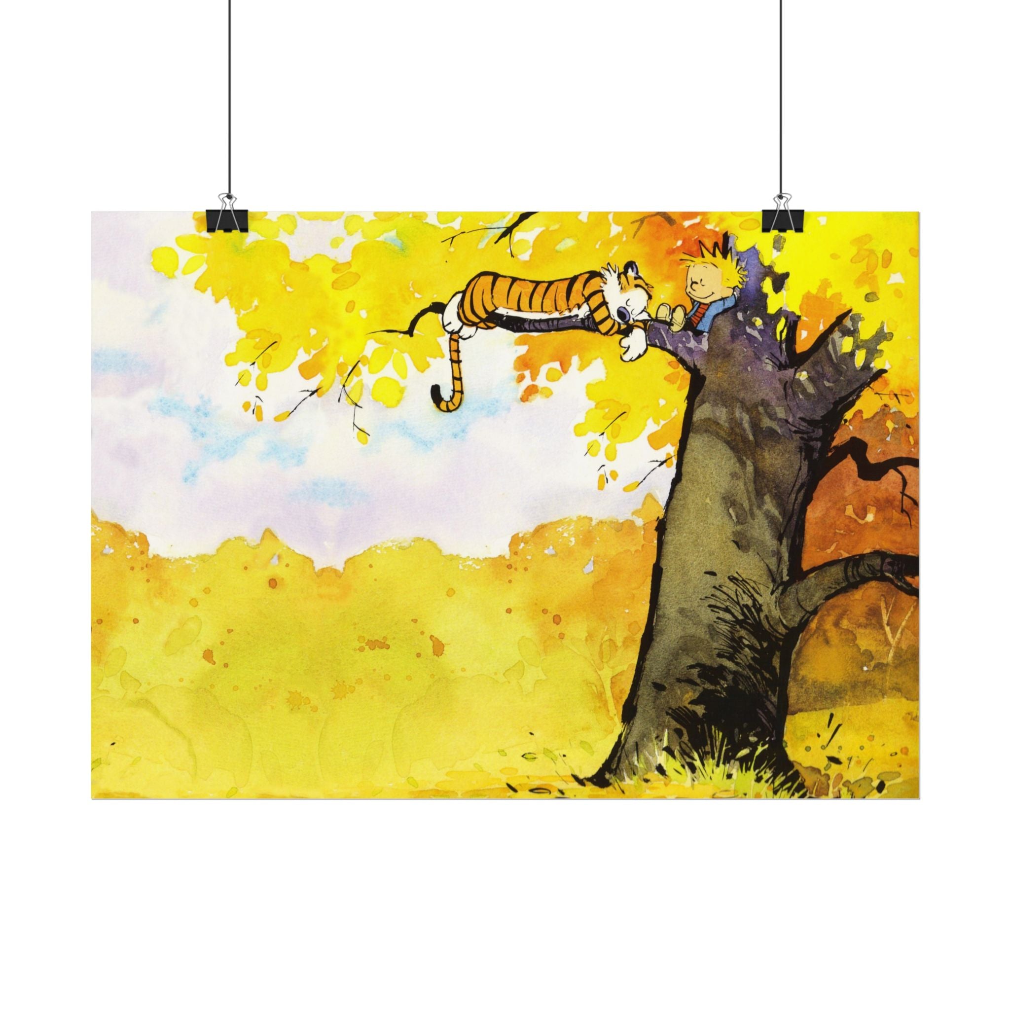 Calvin and Hobbes Poster Wall Art - Cartoon Wall Decor - Unique Birthday Gift for Fans - Timeless Comic Book Art