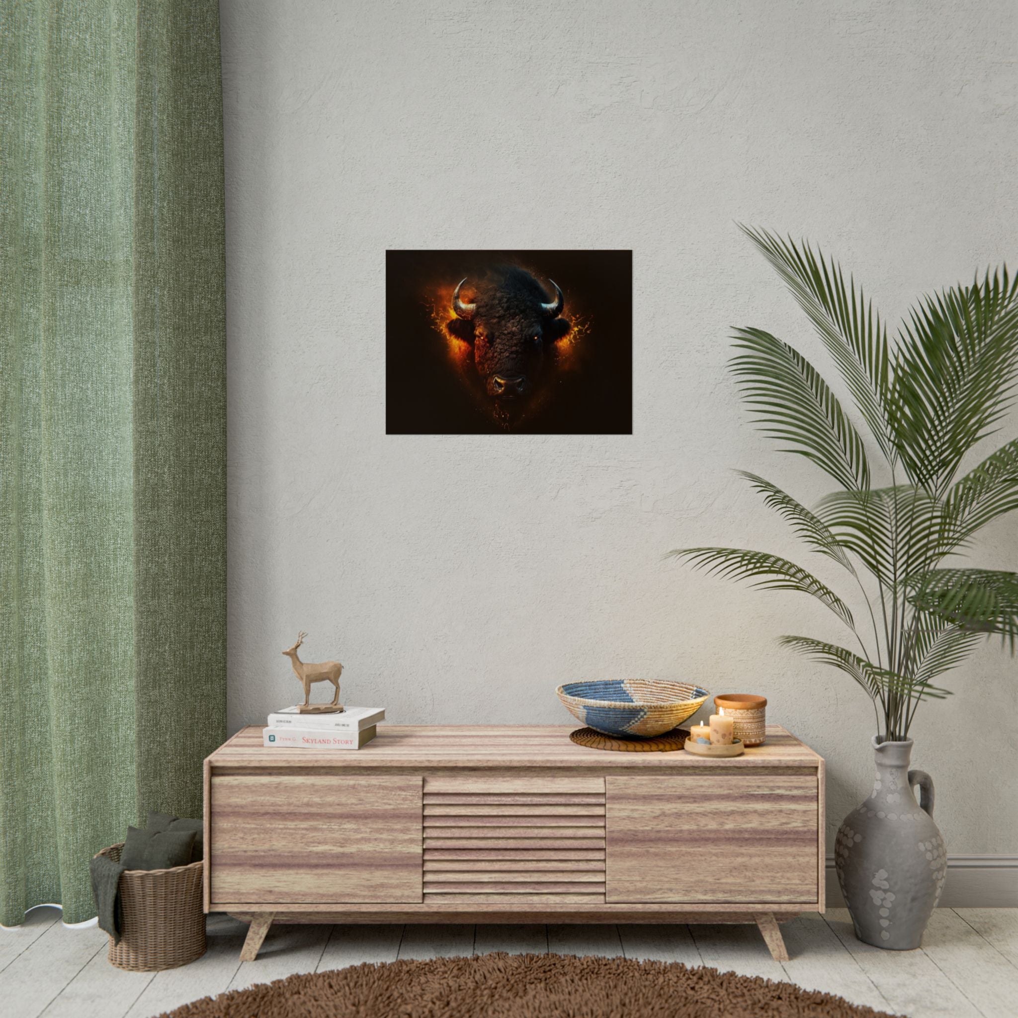 bison-art-poster-wall-decor-buffalo-gift-wildlife-home-decoration-western-bison-wall-art-nature-lover-gift-farm-house-wall-de