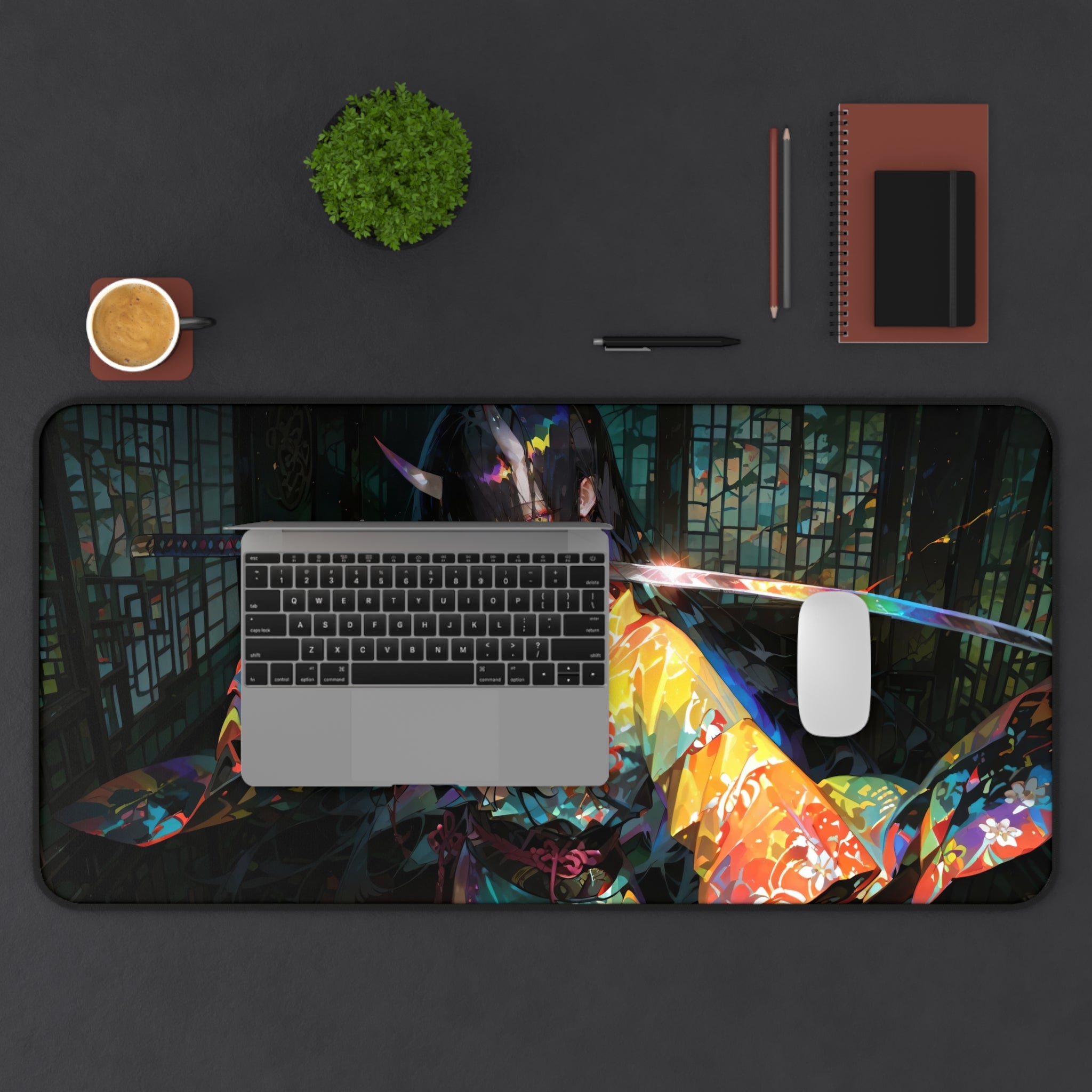 anime-demon-samurai-girl-warrior-mouse-pad-japanese-katana-samurai-warrior-desk-mat-japanese-anime-girl-samurai-desk-pad