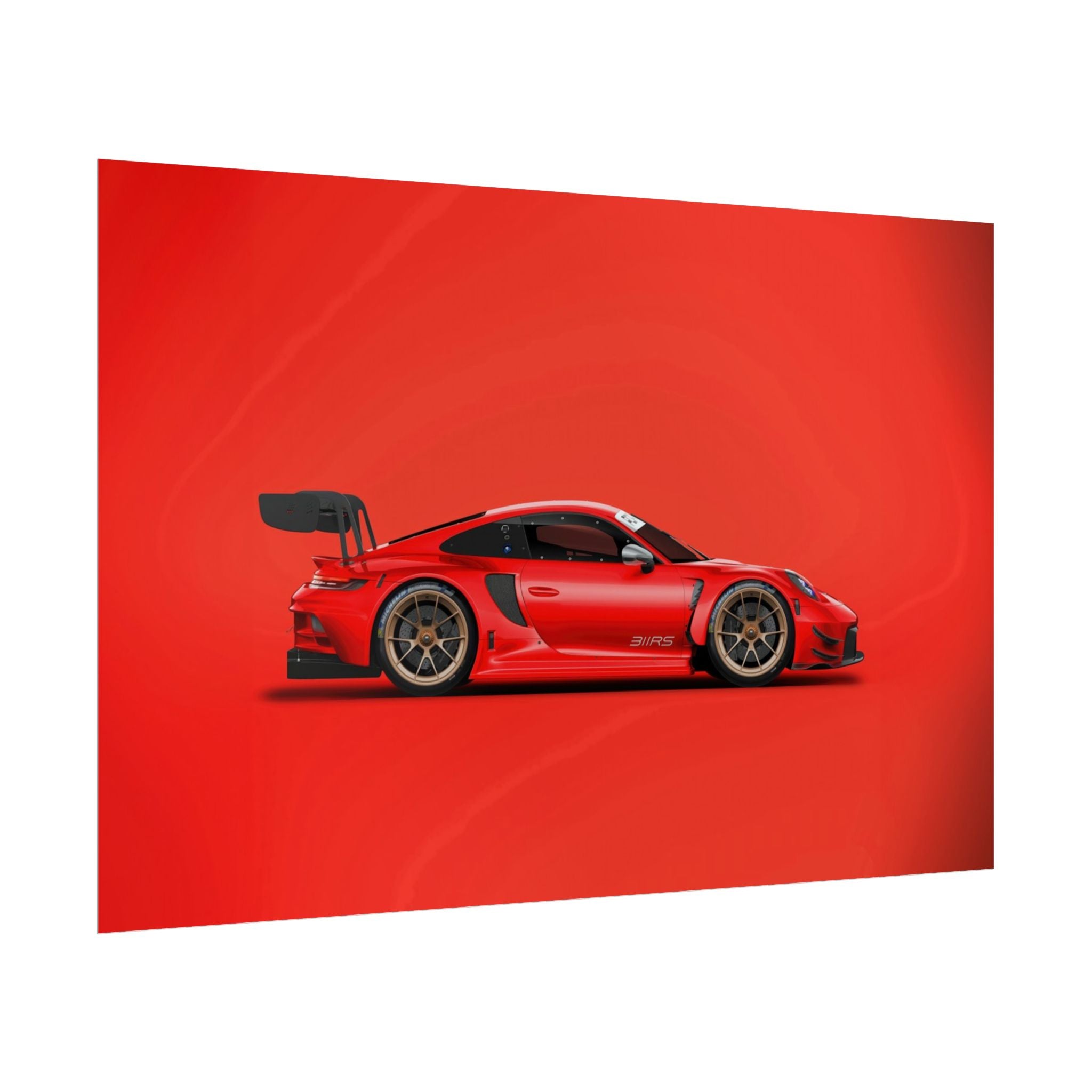 poster-print-wall-art-porsche-911-red-gt3r-red-supercar-poster-porsche-decor-rolled-poster-wall-art-hypercars-wall-decor