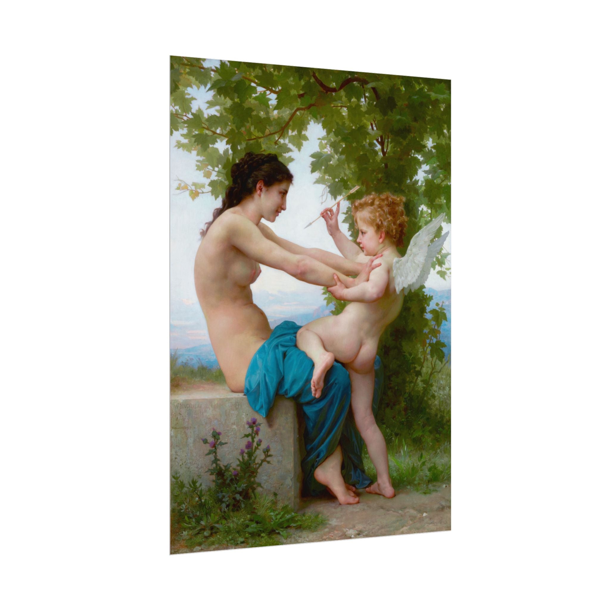 poster-print-girl-defending-herself-against-eros-bouguereau-living-room-decor-love-wall-art-eros-poster-art-romantic-painting