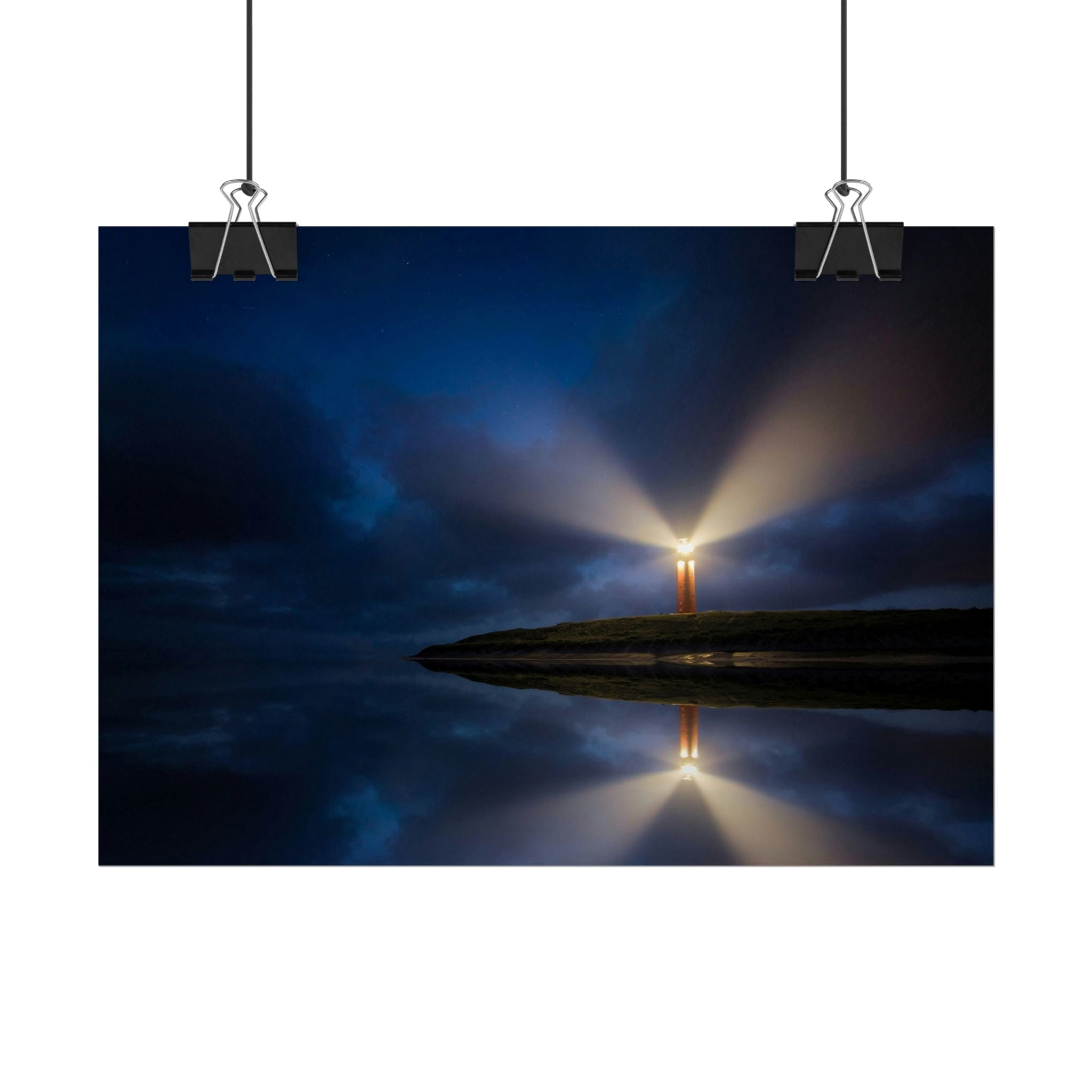 lighthouse-on-rock-poster-wall-art-coastal-wall-decor-nautical-decor-beach-house-decoration-seaside-wall