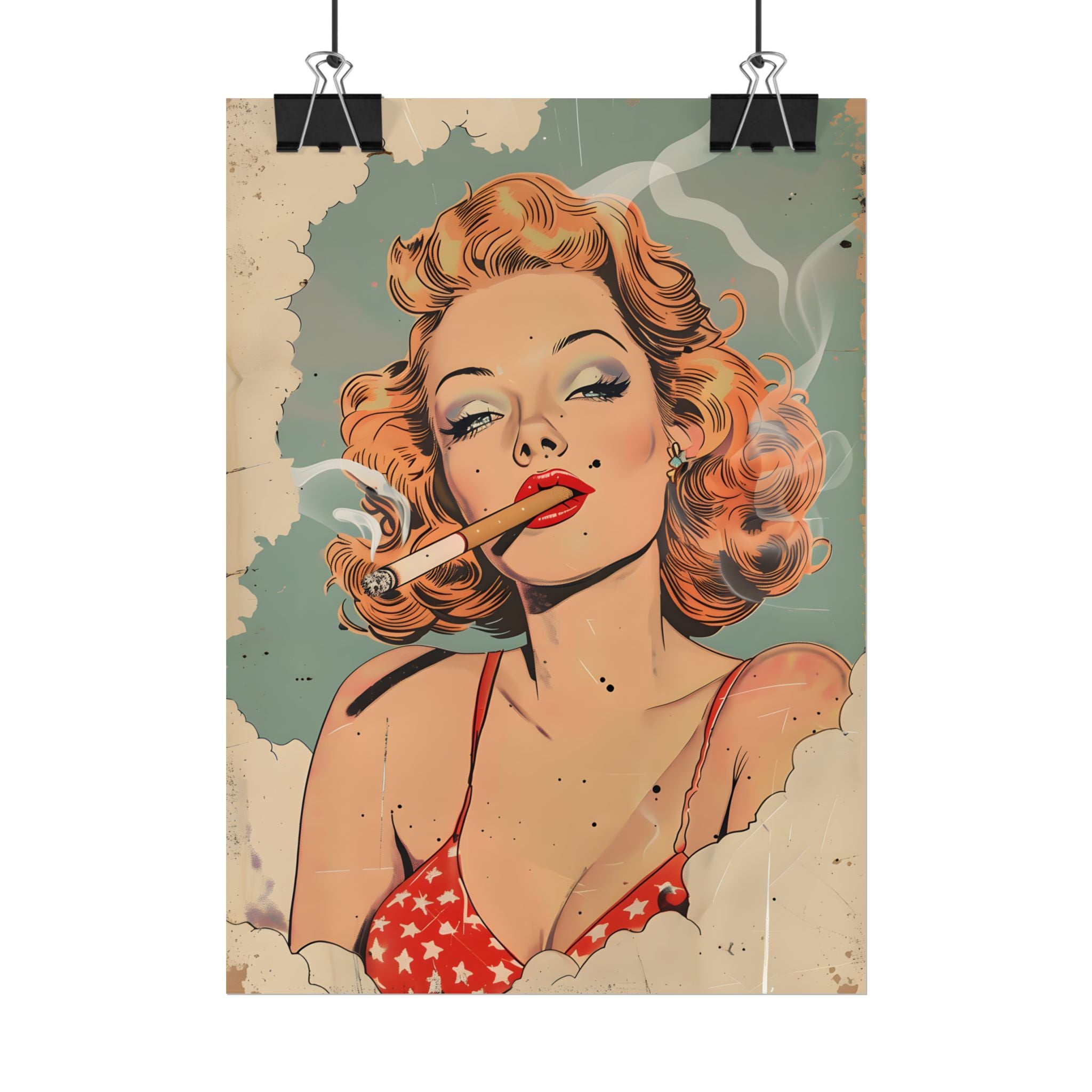 vintage-pin-up-girl-poster-print-girl-smoking-cigarette-wall-art-retro-pinup-poster-pin-up-illustration-home-decor-wall-hangi