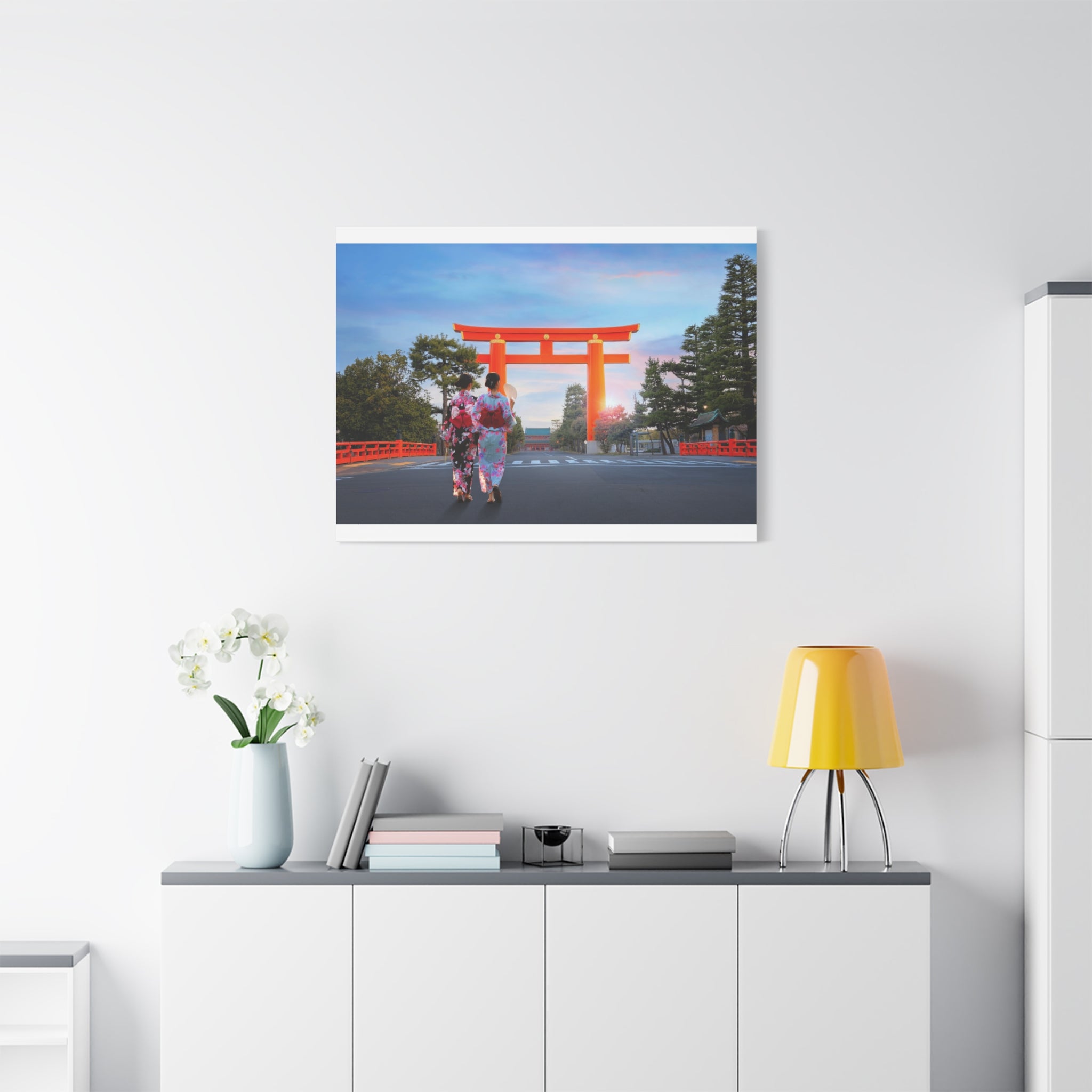 canvas-art-japanese-torri-gate-geisha-wall-decor-matte-stretched-artwork-home-decoration-asian-inspired-painting-oriental-roo