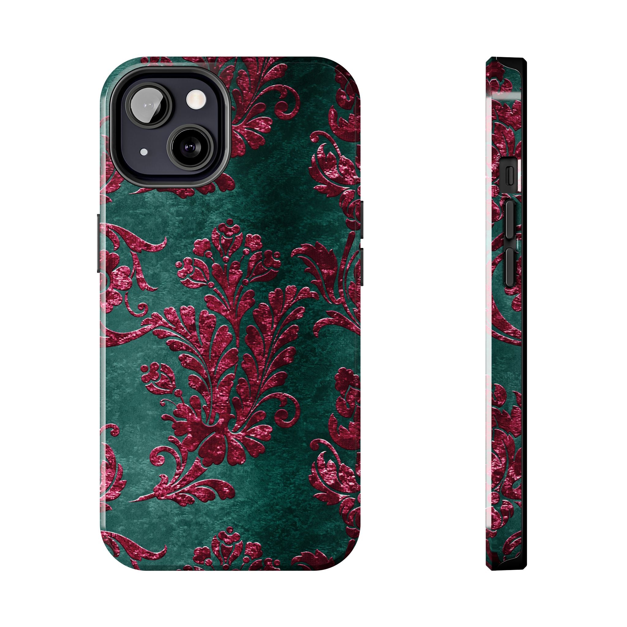 embossed-burgundy-velvet-tough-iphone-case-protective-iphone-cover-heavy-duty-iphone-case-rugged-phone-case-durable-smartphon