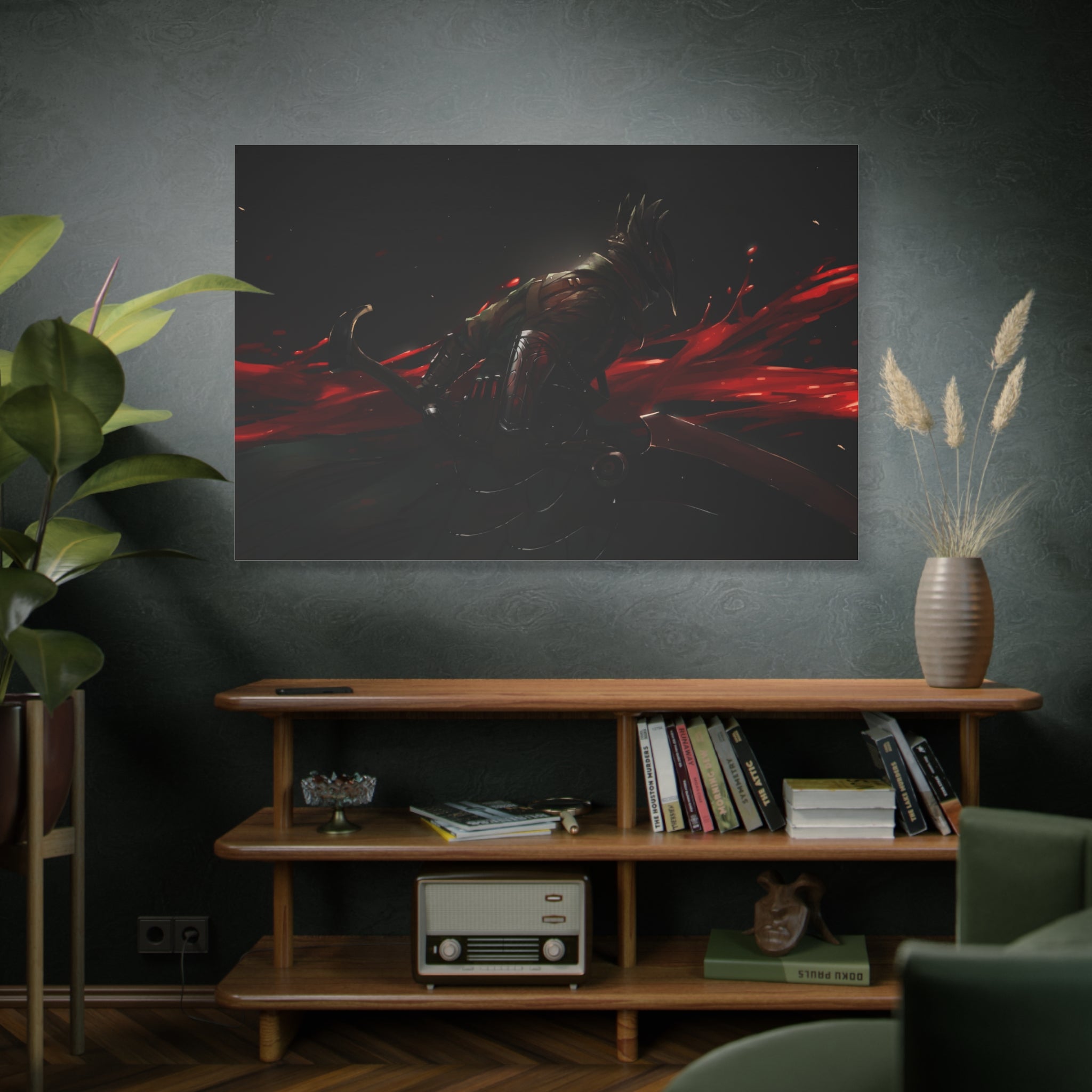 Bloodborne The Hunter Xlarge Canvas Wall Art — Stretched Home Decor, Game Wall Art Print