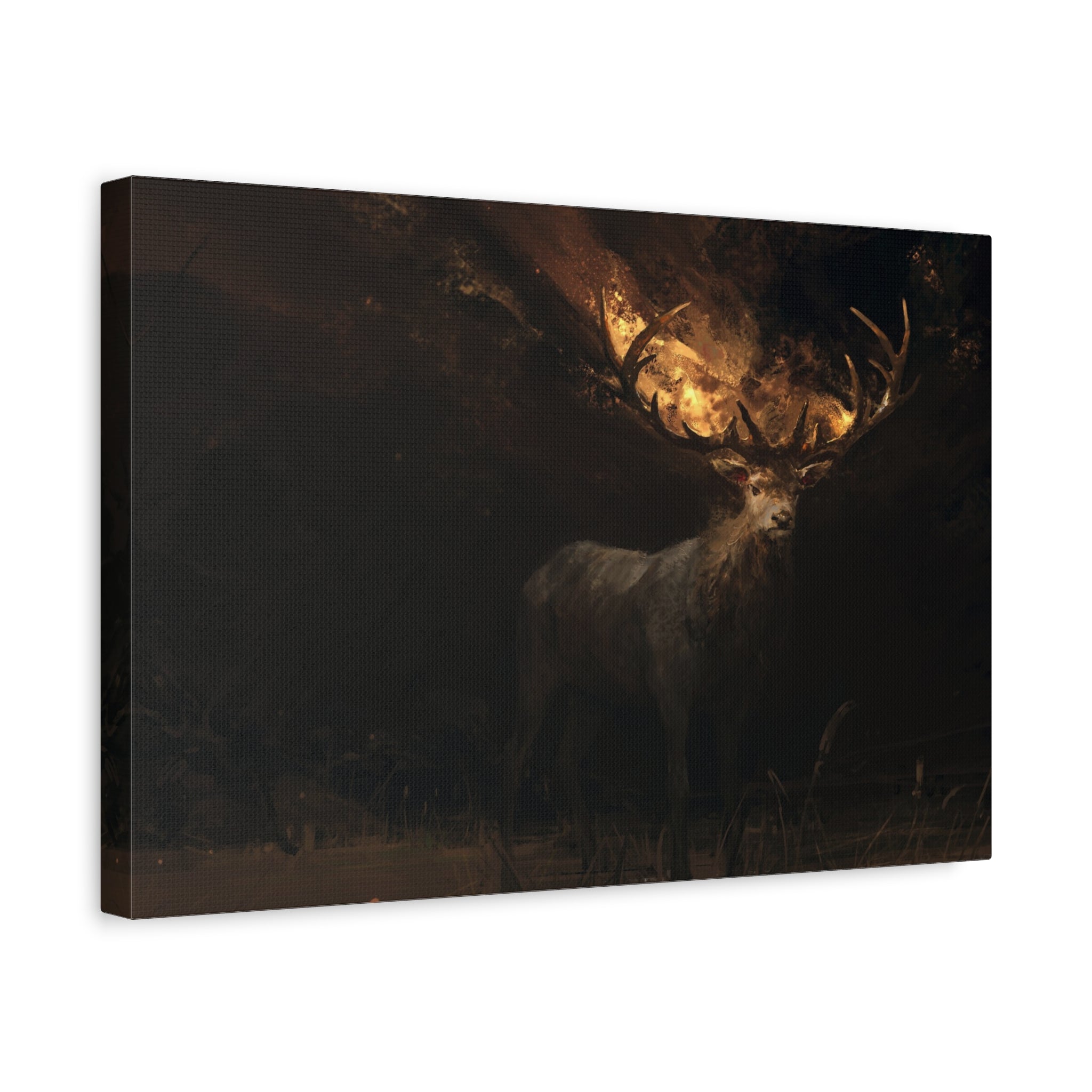 canvas-wall-art-decor-deer-fantasy-art-fire-stretched-canvas-unique-animal-print-matte-finish-home-wall-hanging-gift-for-natu