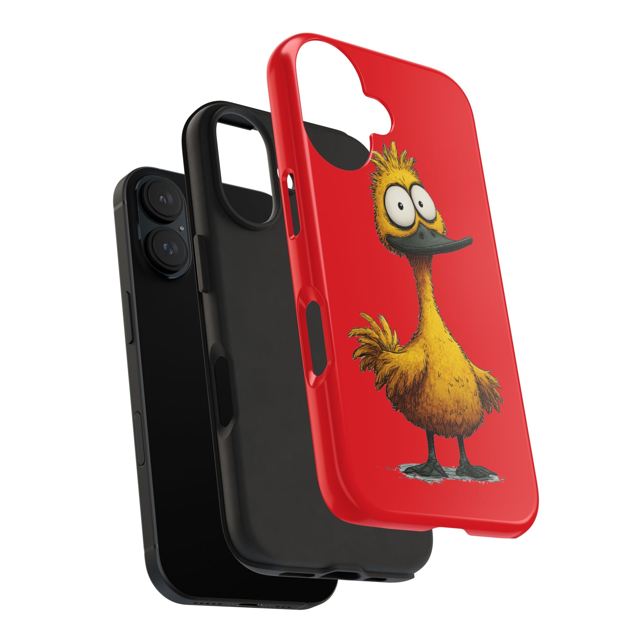 Quirky Funny Duck iPhone Tough Case - Kawaii Animal Phone Cover - Protective Phone Cover - Yellow iPhone Case